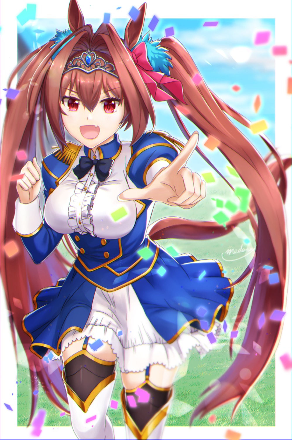 animal_ears, daiwa_scarlet_(umamusume), medara, stockings, tail, thighhighs, uma_musume_pretty_derby, uniform