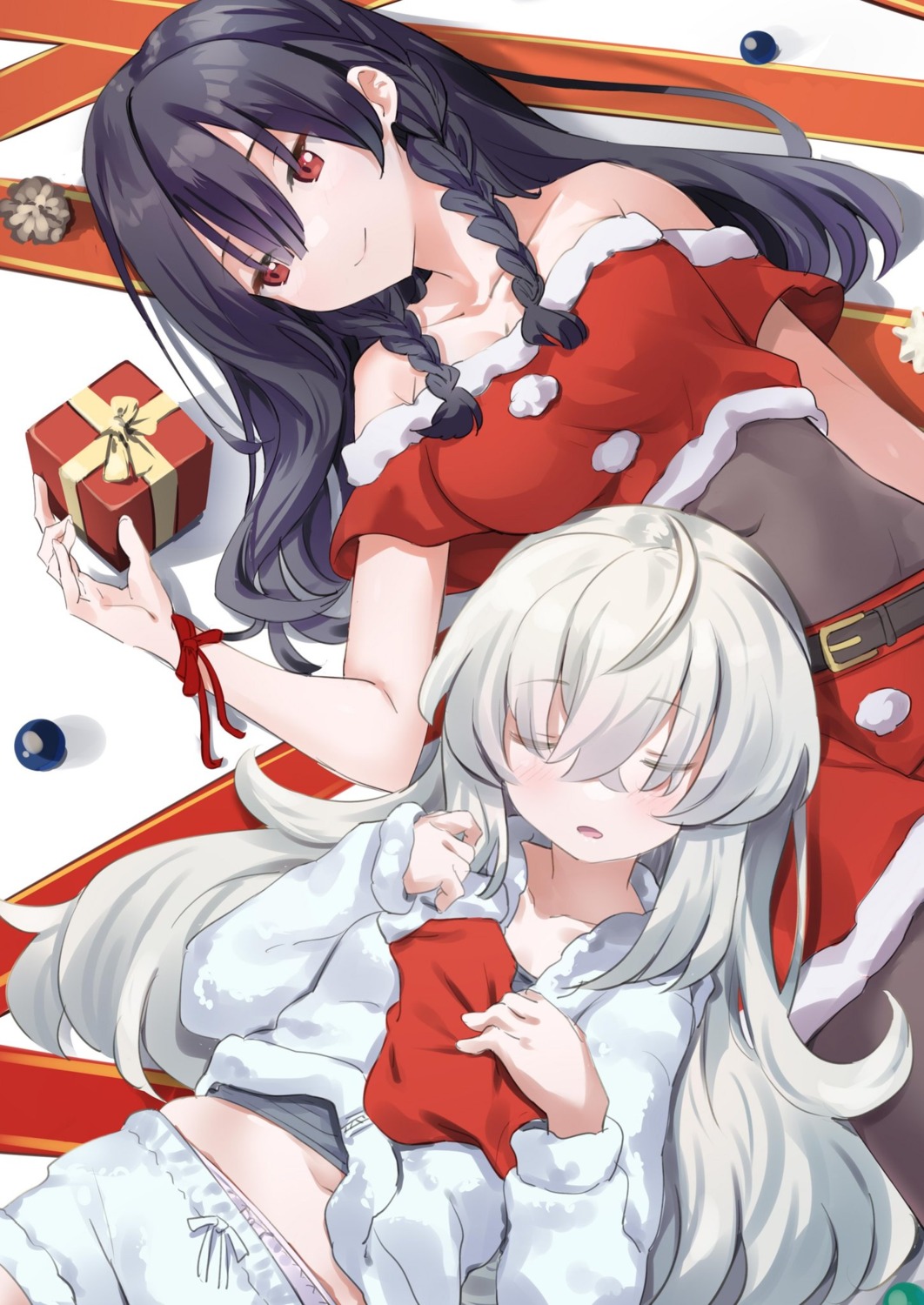christmas, natsuki_(gedo), pajama, pantsu, pantyhose
