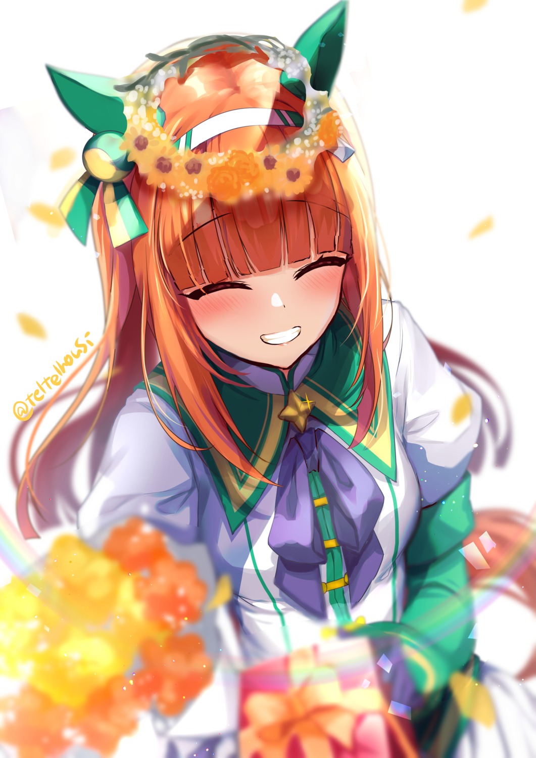 animal_ears, silence_suzuka_(umamusume), tail, teltelhousi, uma_musume_pretty_derby, uniform