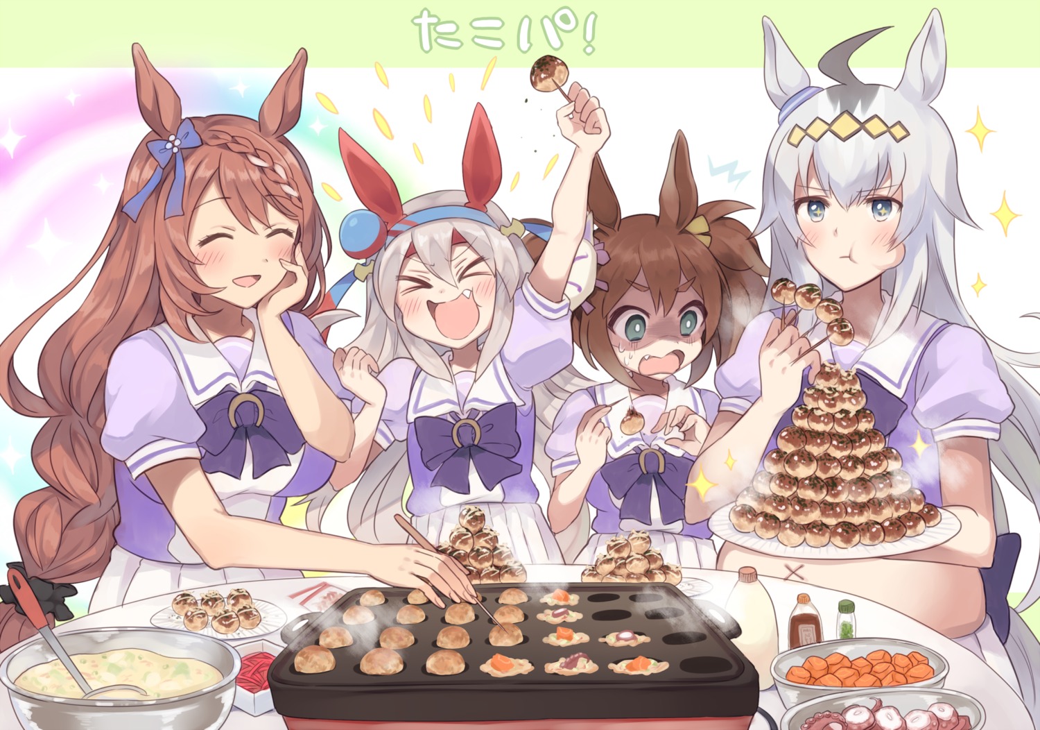 animal_ears, inari_one_(umamusume), oguri_cap_(umamusume), seifuku, super_creek_(umamusume), tagme, tail, tamamo_cross_(umamusume), uma_musume_pretty_derby