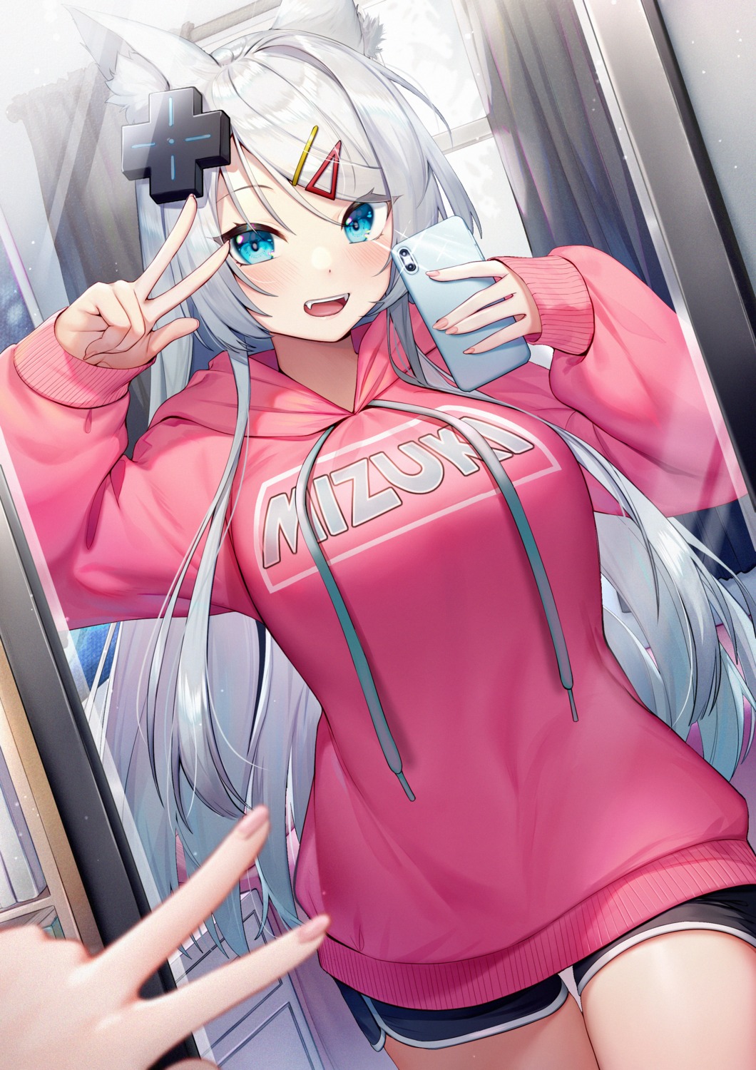 animal_ears, ihachisu, nekomimi, selfie