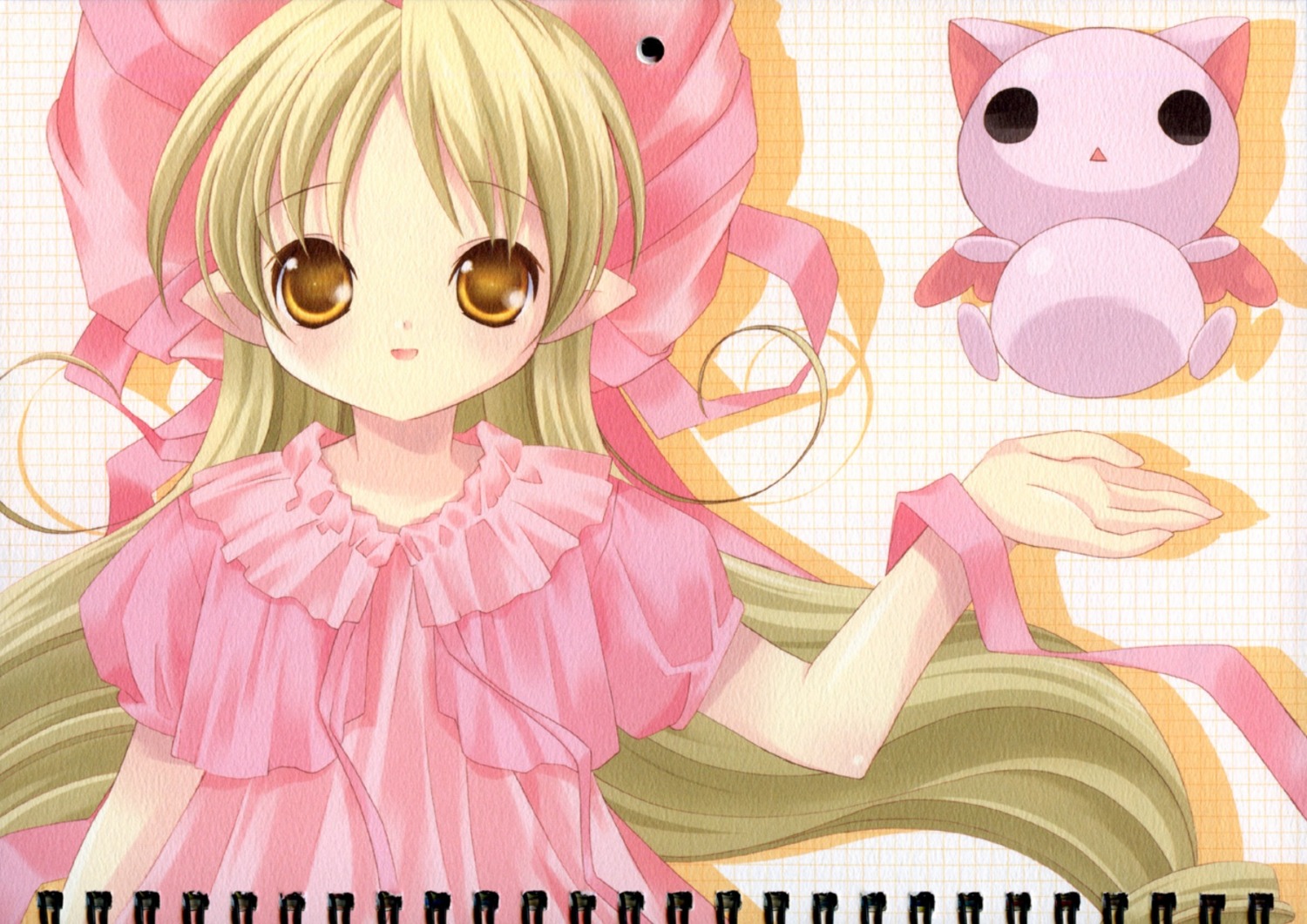 bottle_fairy, chiriri, oboro_(bottle_fairy), paper_texture, tokumi_yuiko