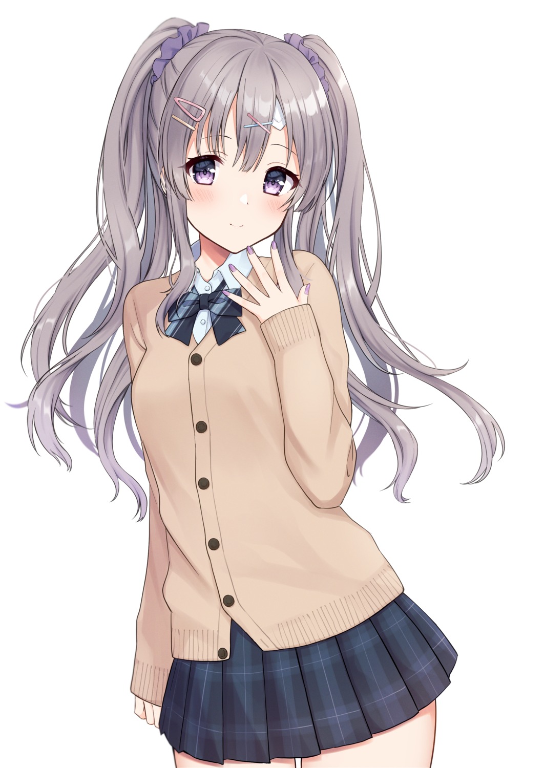 bandaid, kashiwa_mochico, seifuku, sweater, the_idolm@ster, the_idolm@ster_shiny_colors, yuukoku_kiriko