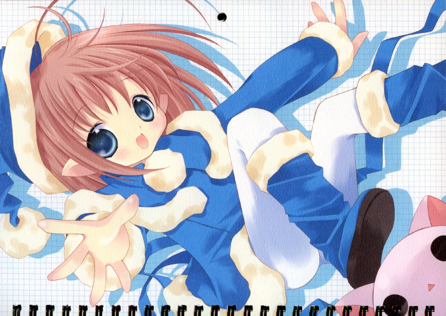 bottle_fairy, fairy, kururu, neko, oboro_(bottle_fairy), pantyhose, paper_texture, tokumi_yuiko