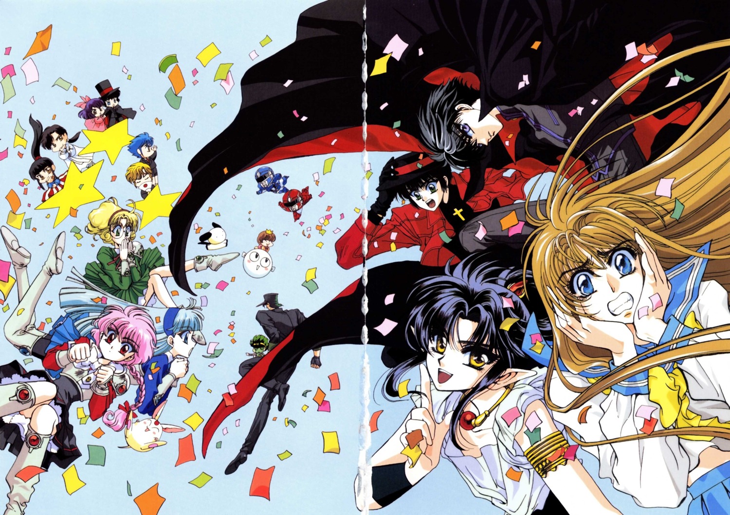 ashura, chun_hyang, clamp, clamp_school_detectives, crease, gap, hououji_fuu, ijuuin_akira