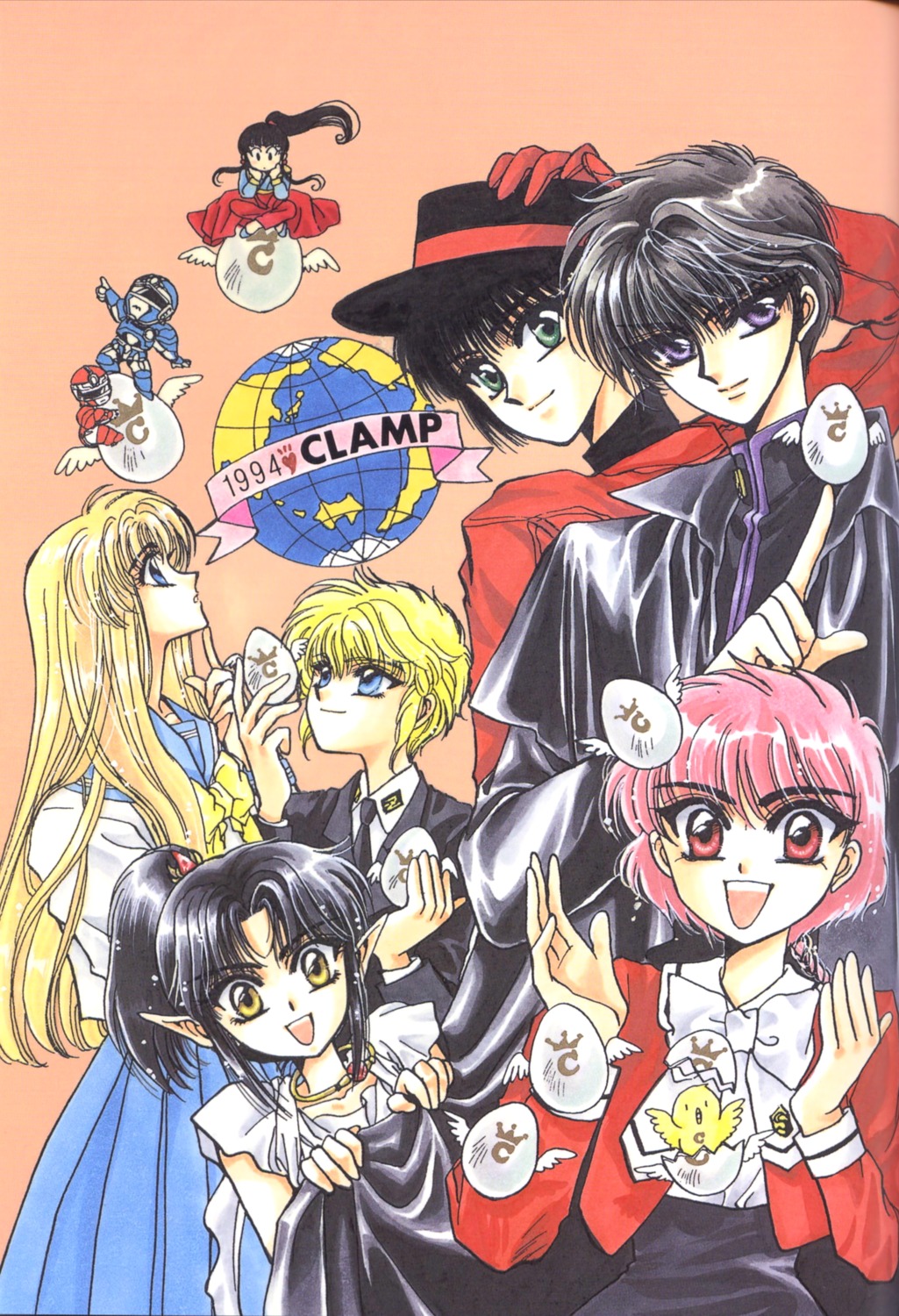 ashura, chun_hyang, clamp, clamp_school_detectives, imonoyama_nokoru, magic_knight_rayearth, rgveda, shidou_hikaru