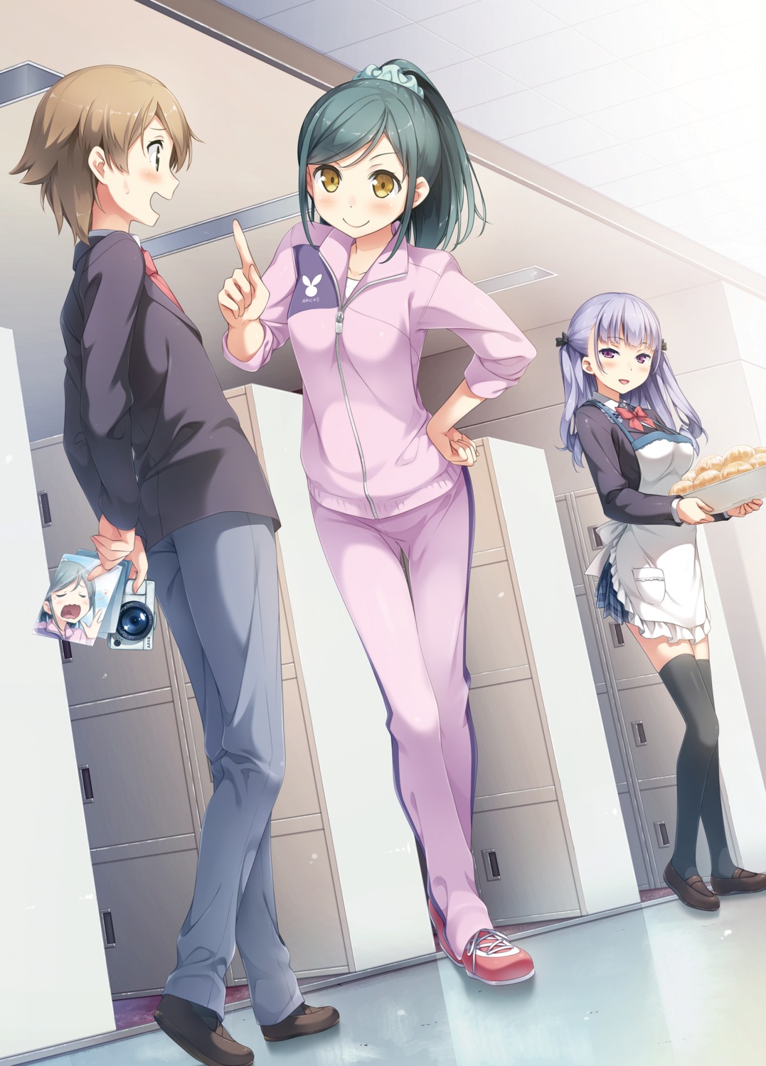 cube, digital_version, enomoto_chisa, gym_uniform, kantoku, koi_suru_kanojo_no_bukiyou_na_butai, kokonoe_maria, onosaka_hikaru