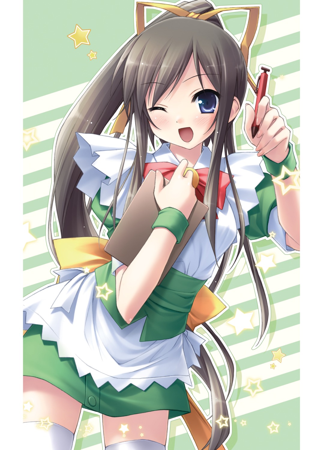 cube, digital_version, kantoku, maid, miyazawa_midori, natsu_no_ame, thighhighs, waitress