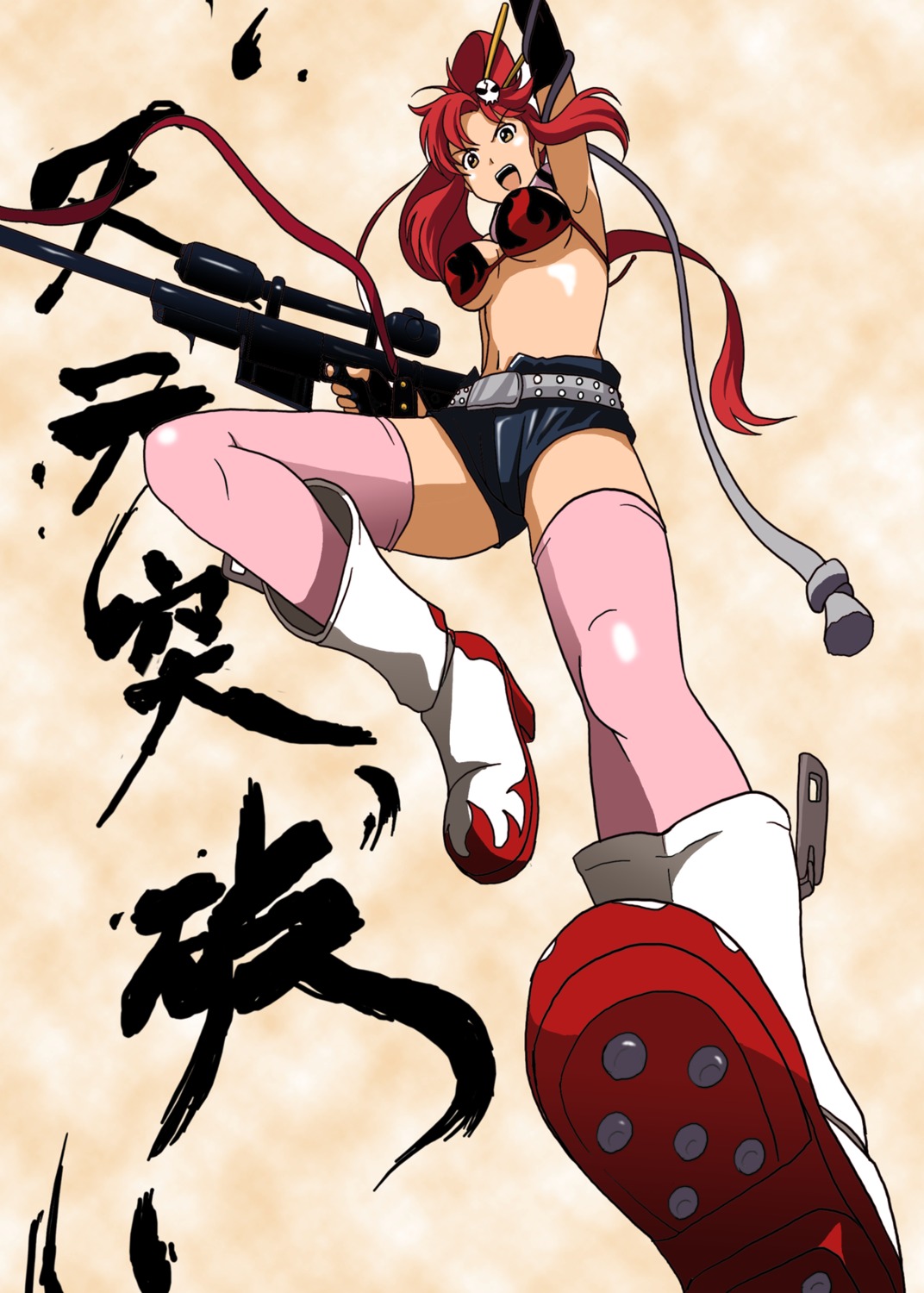 bikini_top, kakkii, swimsuits, tengen_toppa_gurren_lagann, thighhighs, yoko
