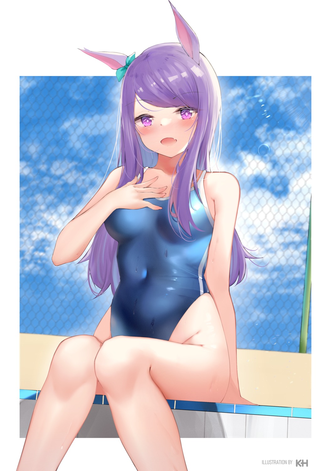 animal_ears, kebohan, mejiro_mcqueen_(umamusume), swimsuits, uma_musume_pretty_derby