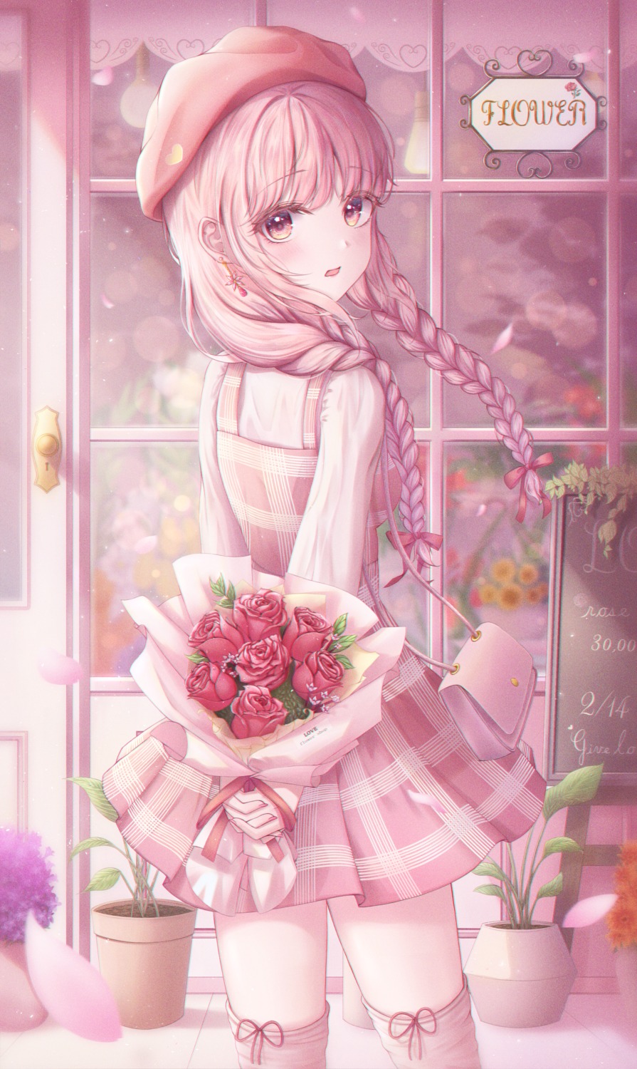 bobmond_(artist), dress, skirt_lift, thighhighs