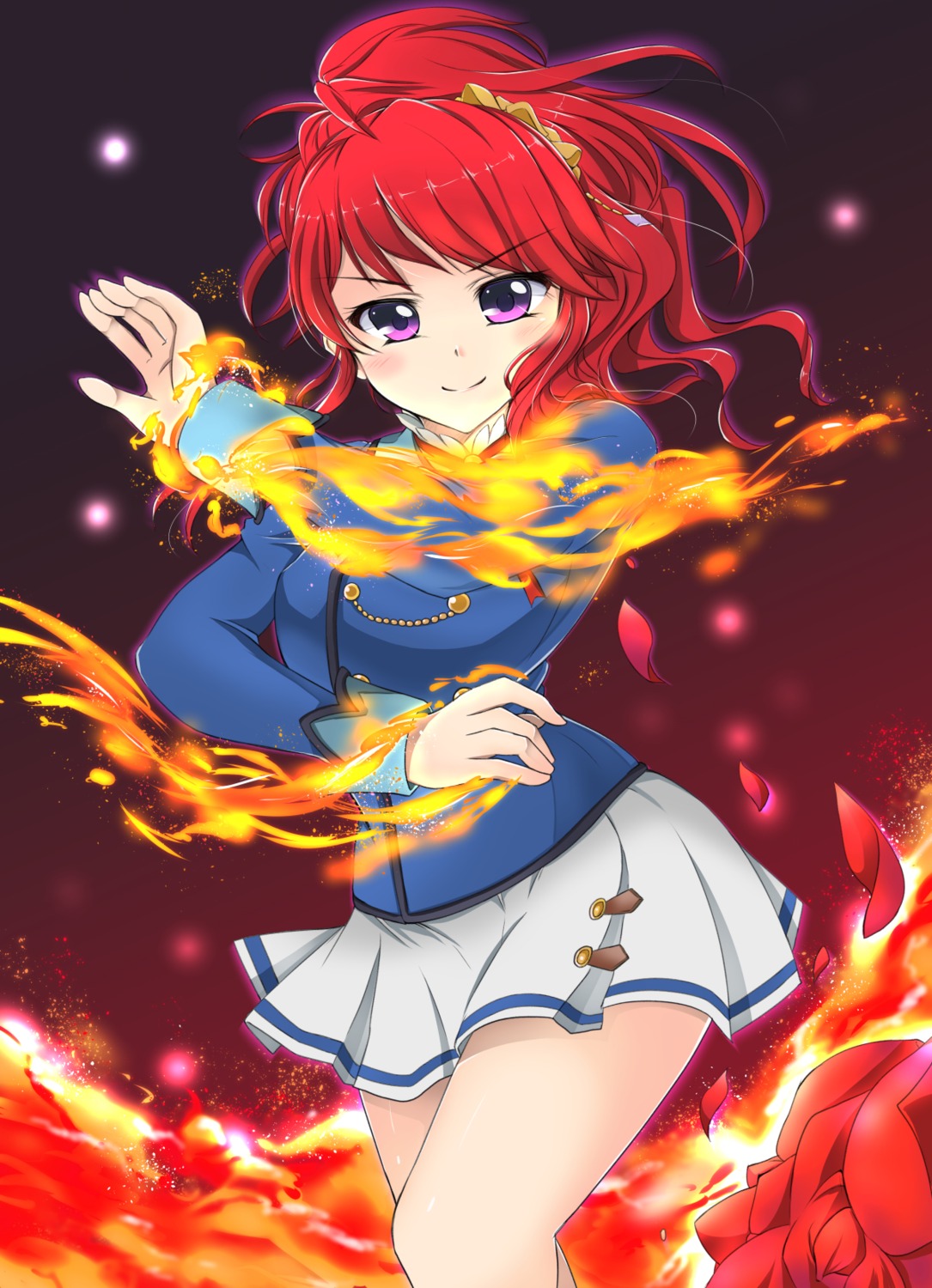 aikatsu!, kurebayashi_juri, kurokaze_no_sora, skirt_lift, uniform