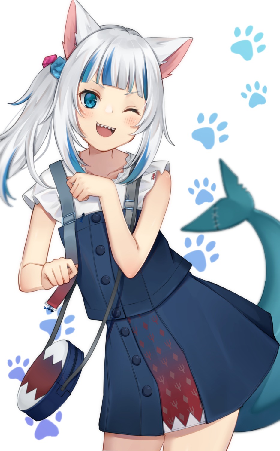 animal_ears, gawr_gura, hololive, hololive_english, kiki_okina, nekomimi, tail