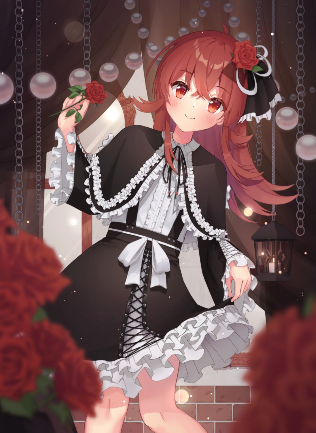 gothic_lolita, komiya_kaho, lolita_fashion, matsushika, skirt_lift, the_idolm@ster, the_idolm@ster_shiny_colors