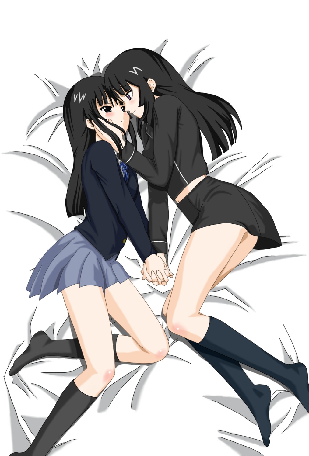 akiyama_mio, crossover, ga-rei_zero, isayama_yomi, k-on!, kazuma0623, parody, seifuku, yuri
