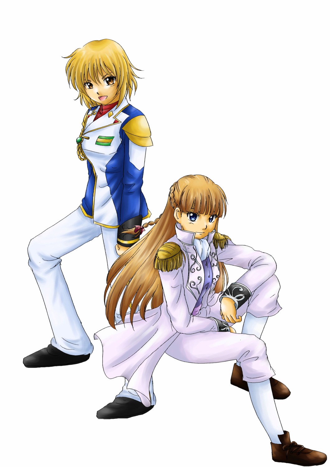cagalli_yula_athha, gundam, gundam_seed, gundam_wing, relena_peacecraft, tagme, uniform