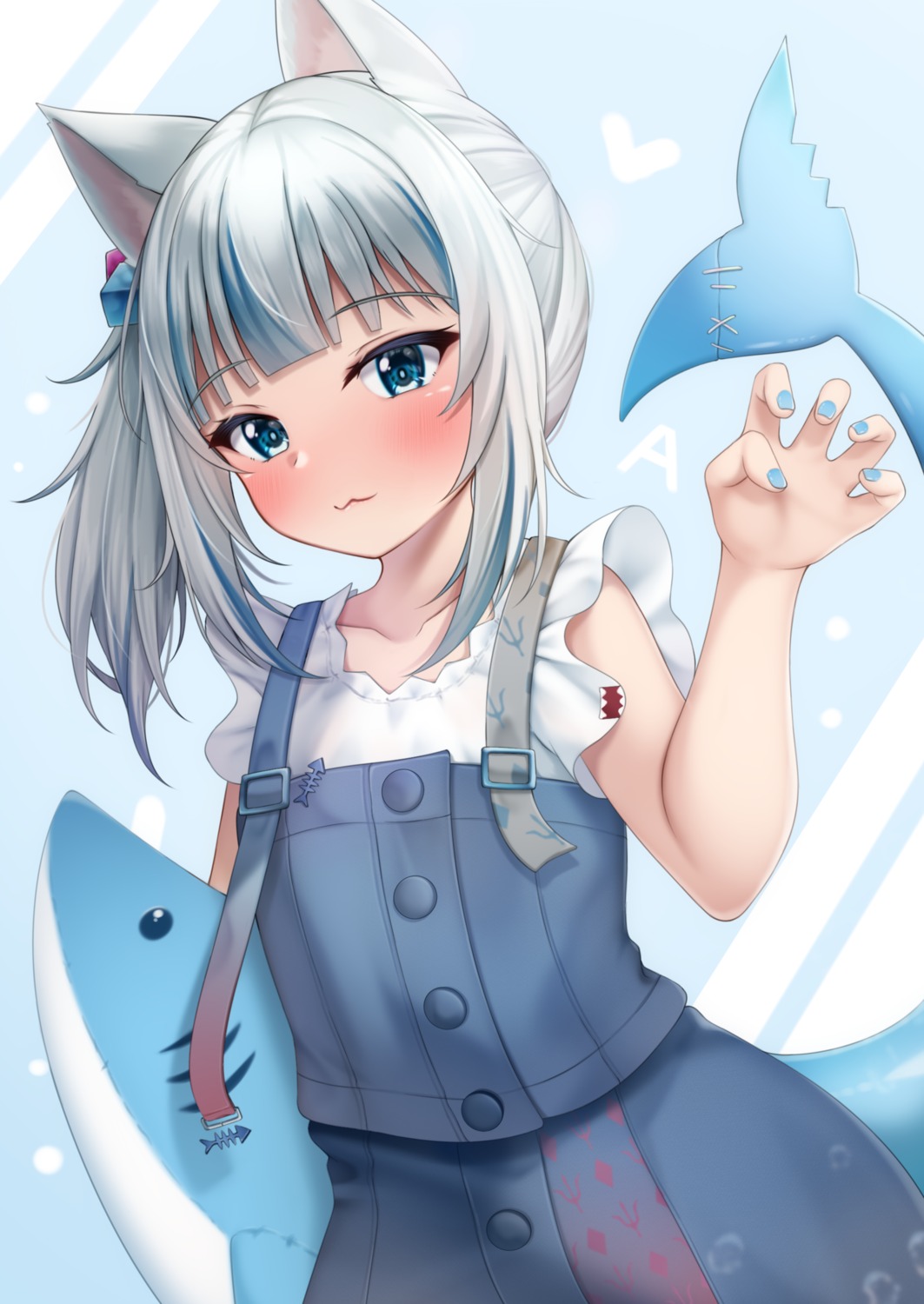 animal_ears, gawr_gura, hololive, hololive_english, lomocya, nekomimi, tail