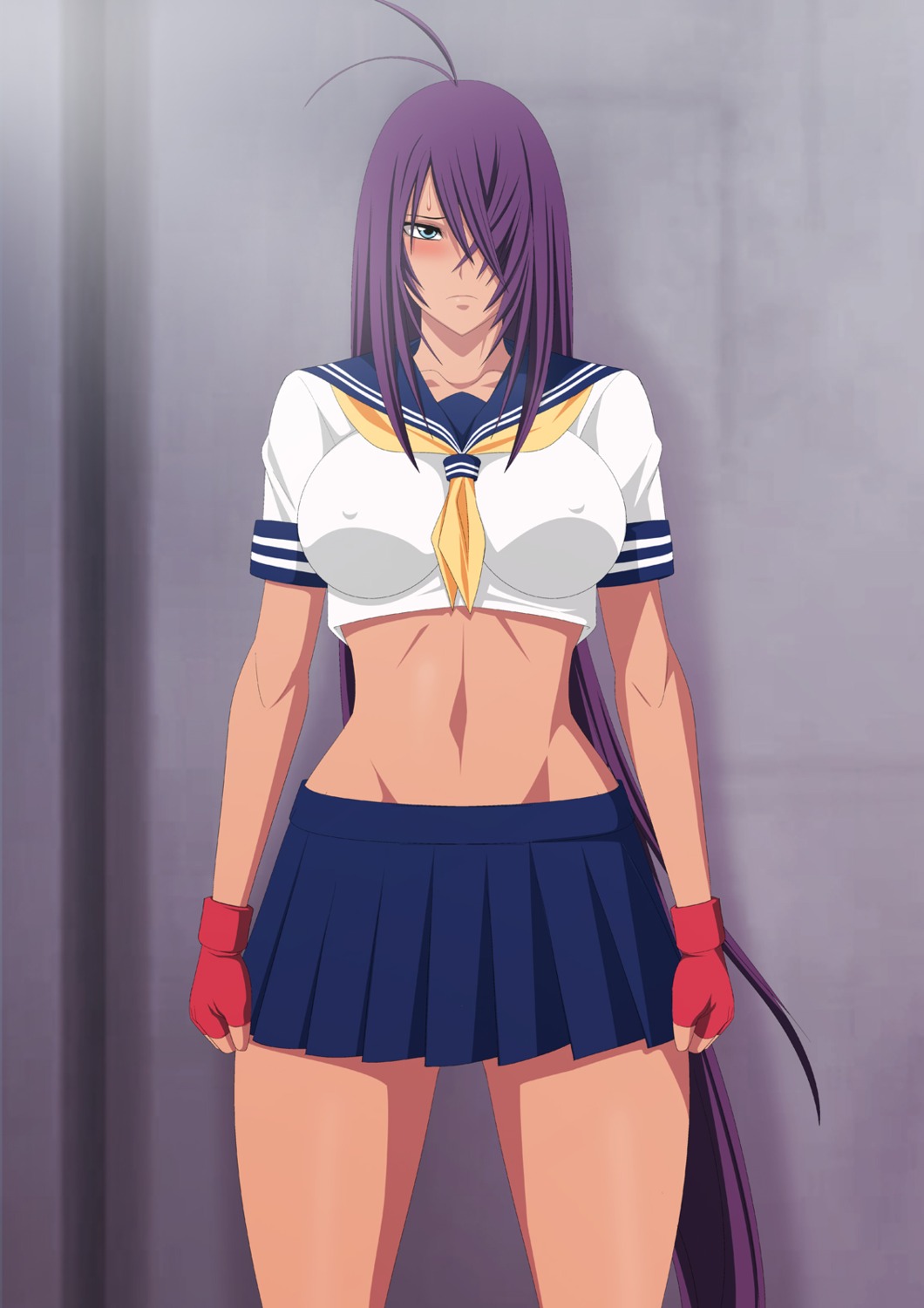 erect_nipples, ikkitousen, kanu_unchou, lime_(purple_haze), seifuku