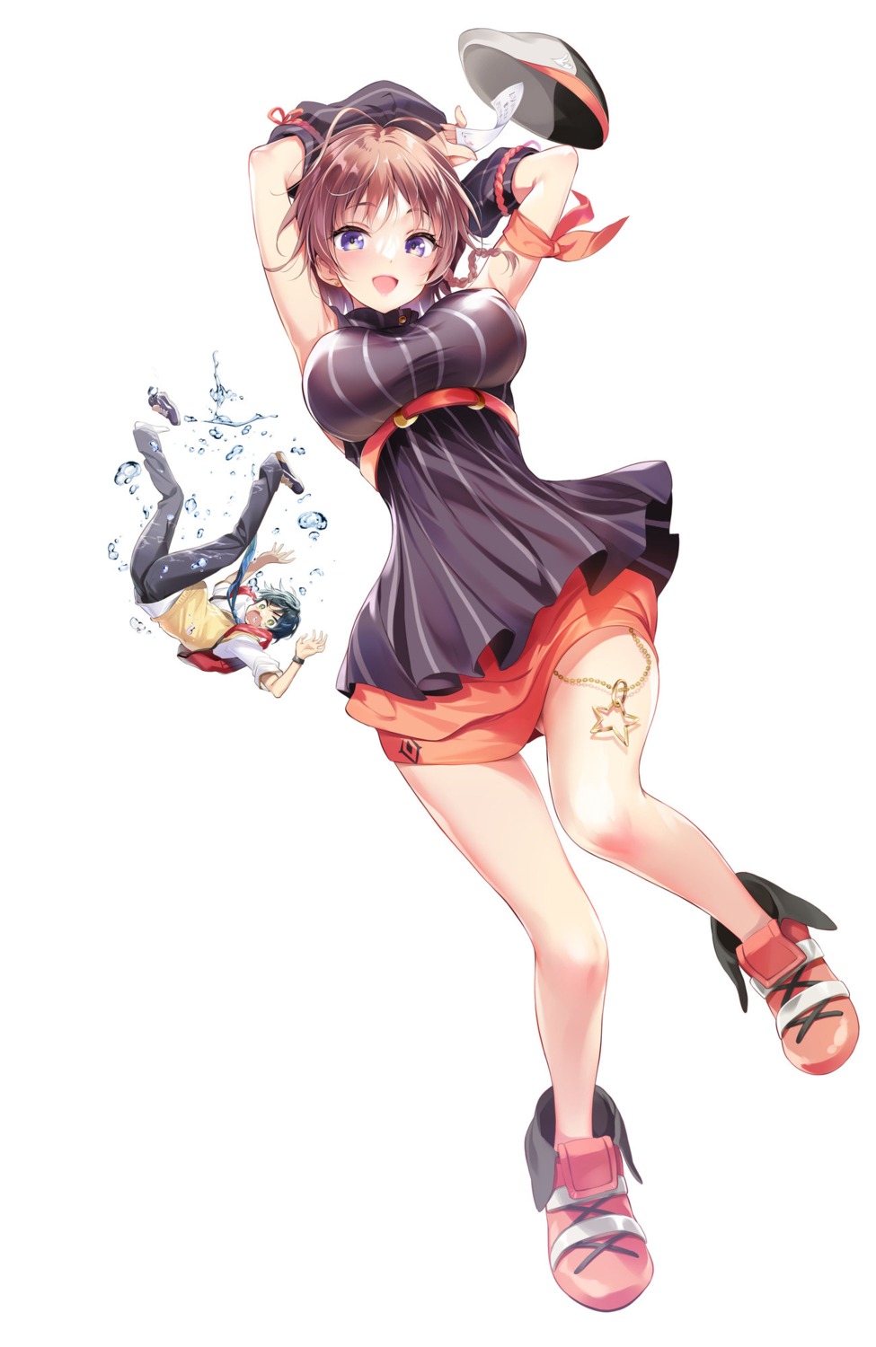 dress, kyuukyoku_shinka_shita_full_dive_rpg_ga_genjitsu_yori_mo_kusoge_dattara, skirt_lift, youta, yuuki_hiroshi, yuuki_kaede