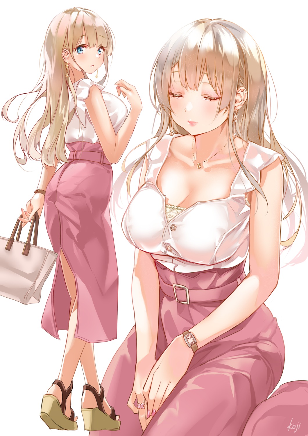 ass, cleavage, heels, koji_(kojikojimdw)