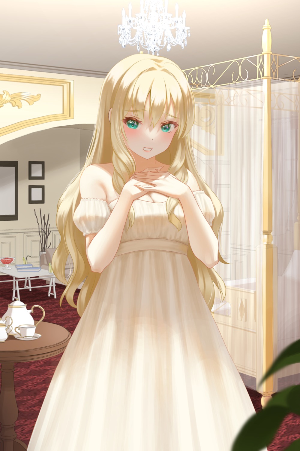 cleavage, dress, gonzz, no_bra