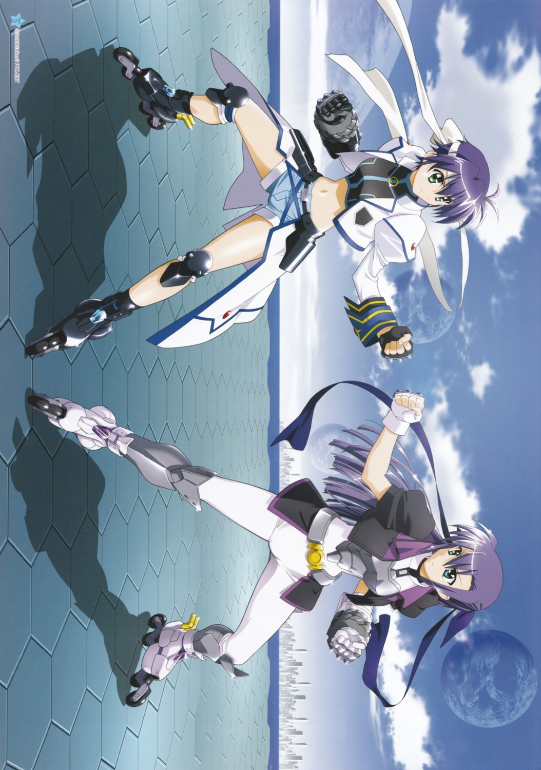 armor, bodysuit, ginga_nakajima, mahou_shoujo_lyrical_nanoha, mahou_shoujo_lyrical_nanoha_strikers, okuda_yasuhiro, subaru_nakajima