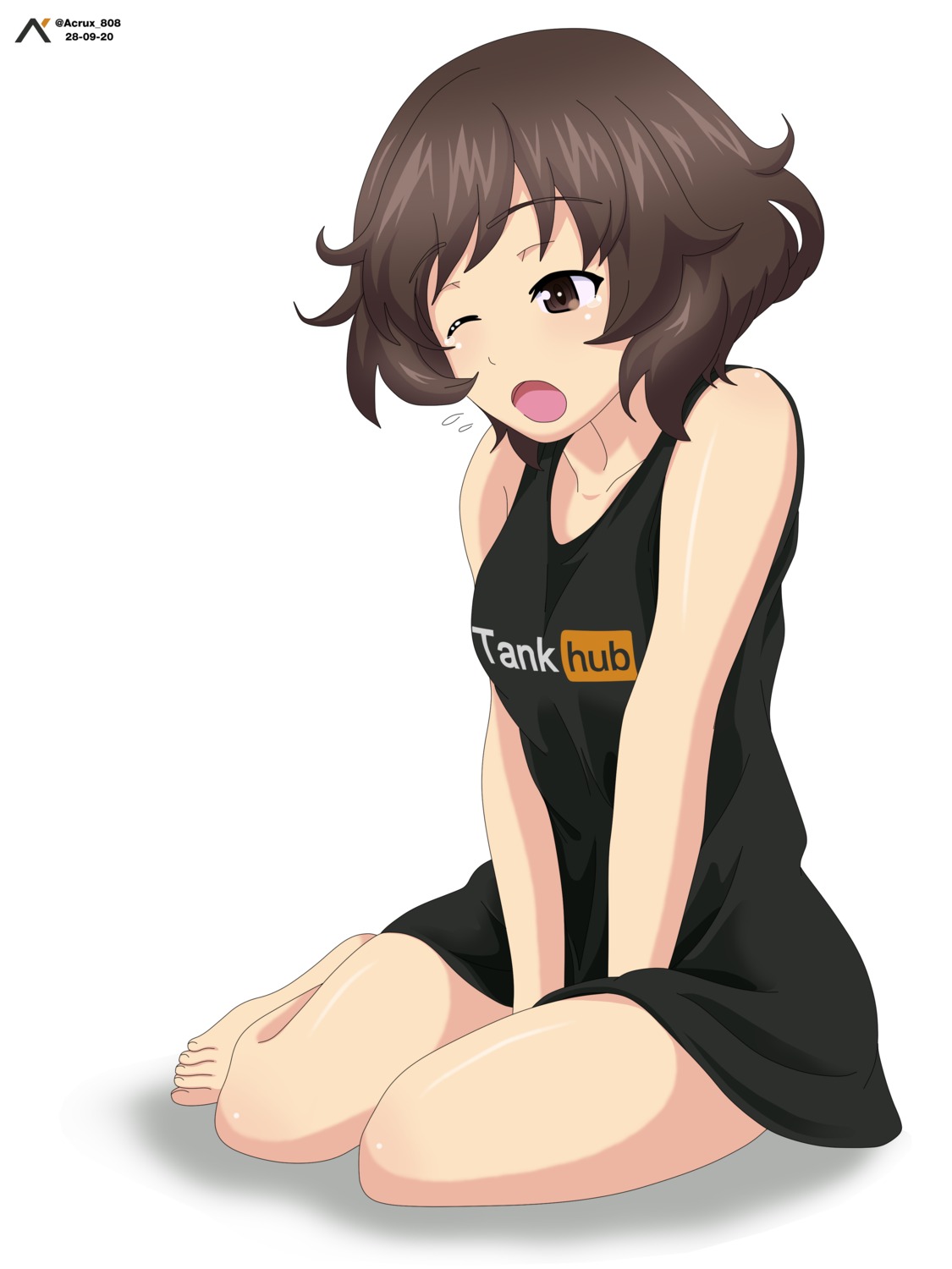acrux, akiyama_yukari, dress, girls_und_panzer