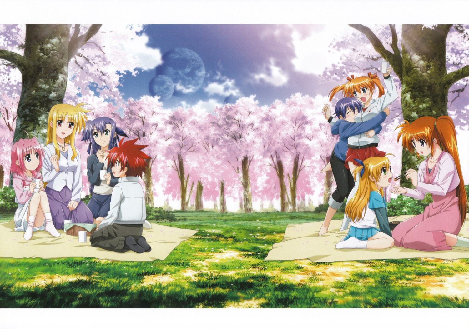 caro_ru_lushe, erio_mondial, fate_testarossa, ginga_nakajima, heterochromia, mahou_shoujo_lyrical_nanoha, mahou_shoujo_lyrical_nanoha_strikers, subaru_nakajima