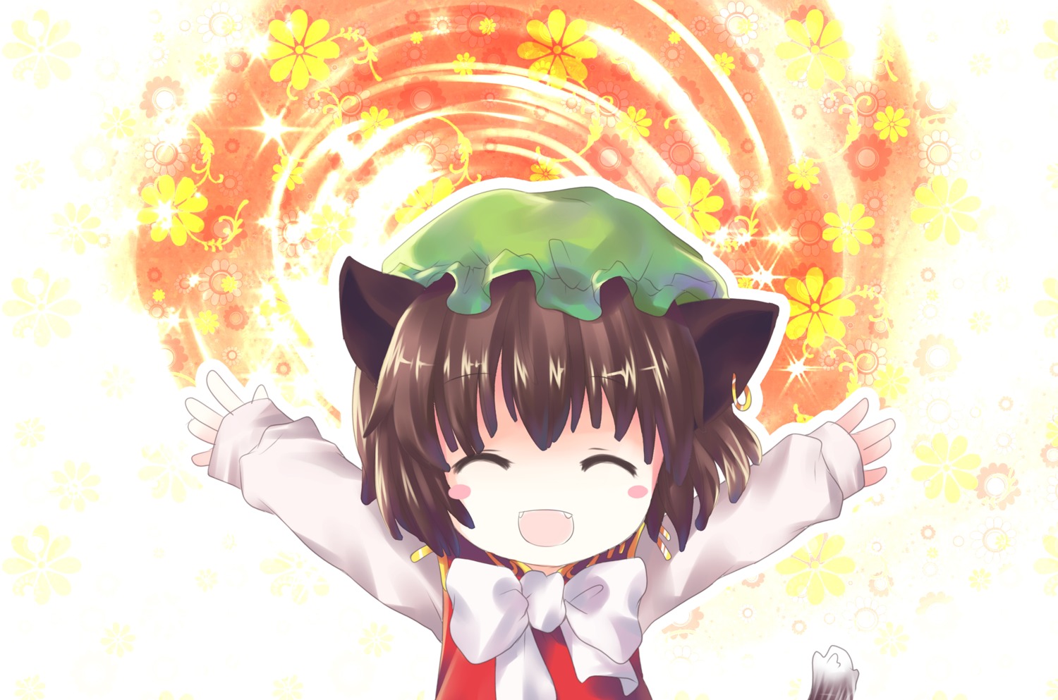 animal_ears, chen, nekomimi, silverms2, touhou