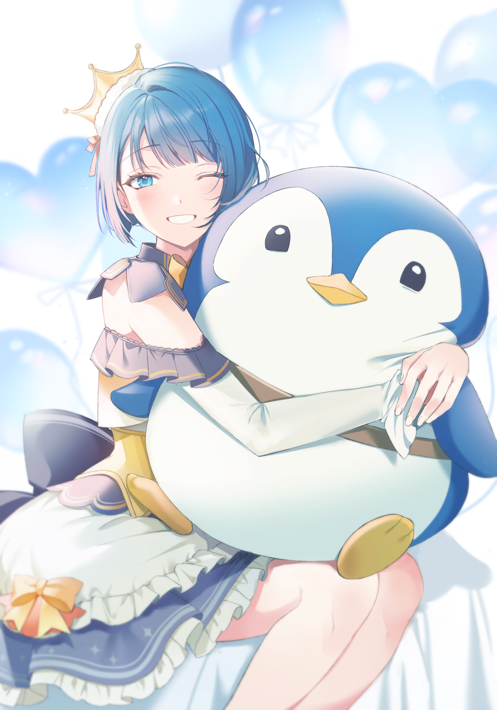 kiritani_haruka, minori_(faddy), penguin, project_sekai, skirt_lift, uniform