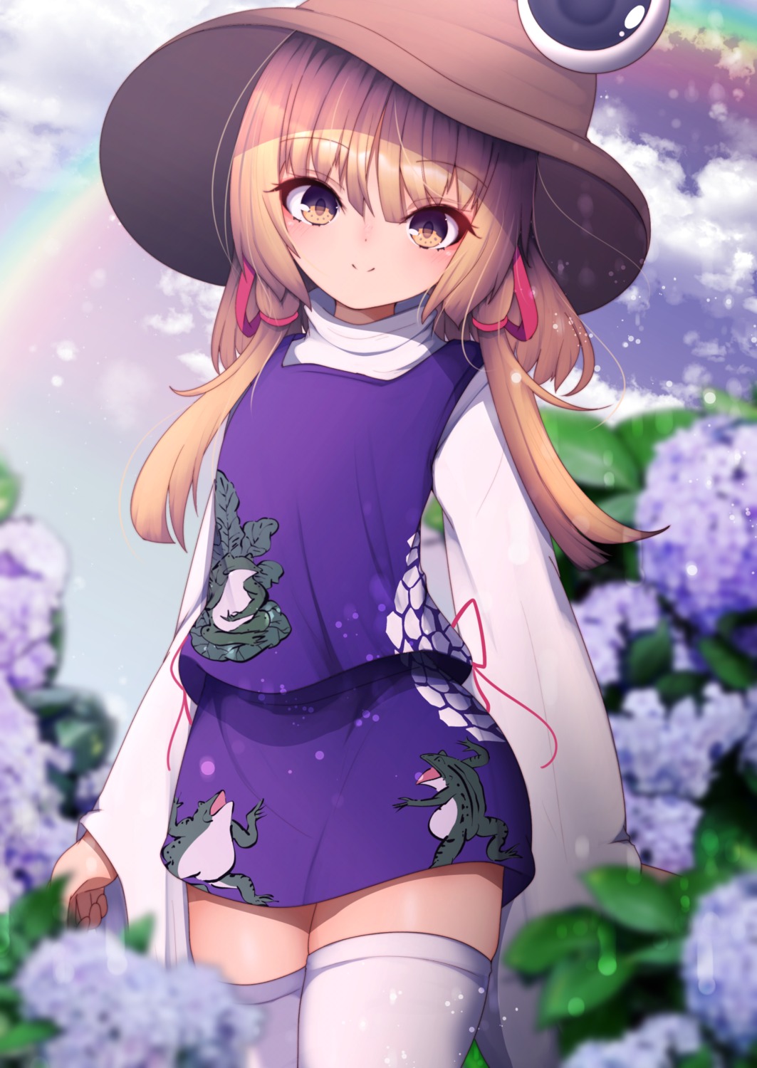 darumoon, moriya_suwako, thighhighs, touhou