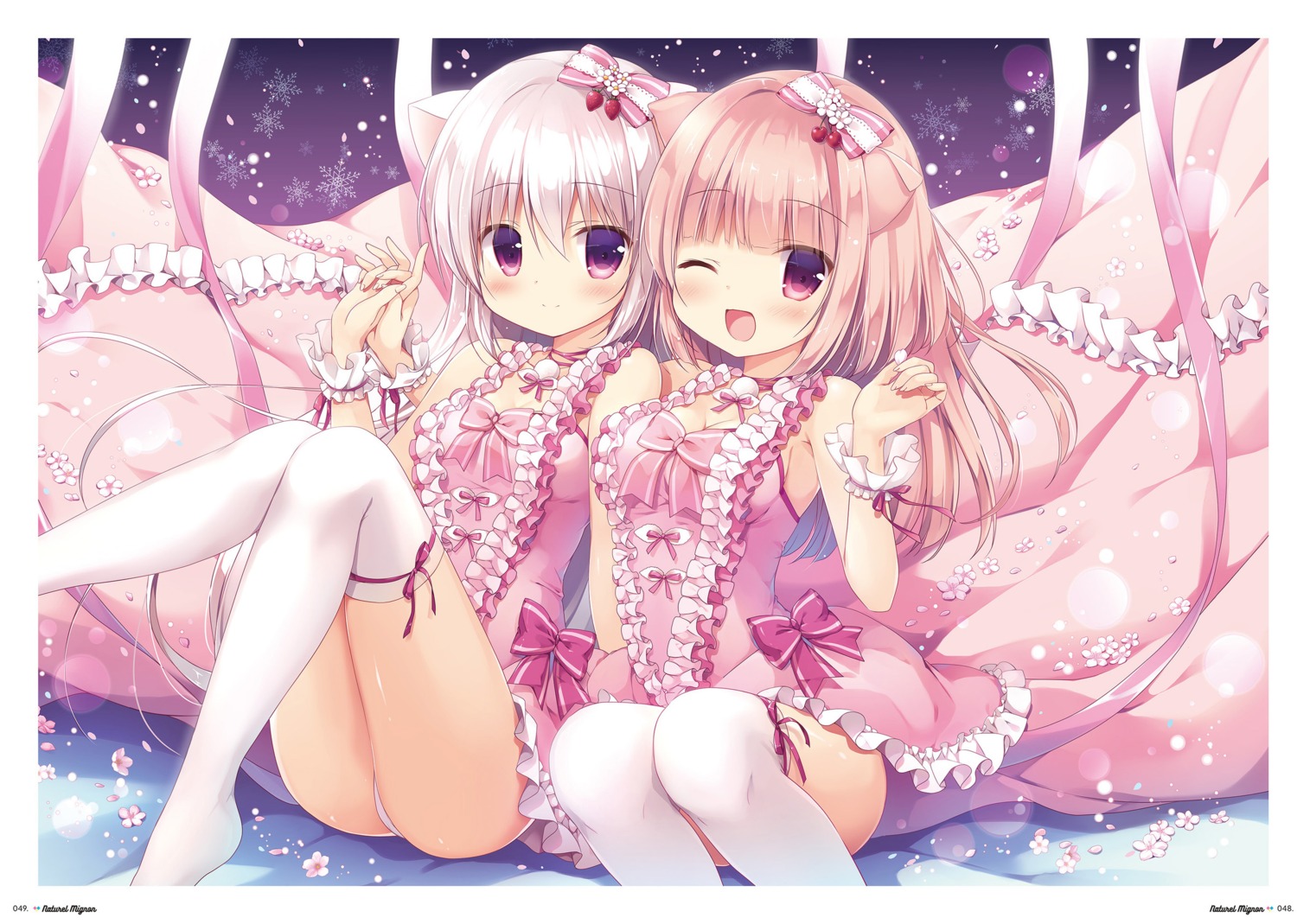 animal_ears, canvas+garden, cleavage, dress, inae_koron, miyasaka_naco, nekomimi, pantsu