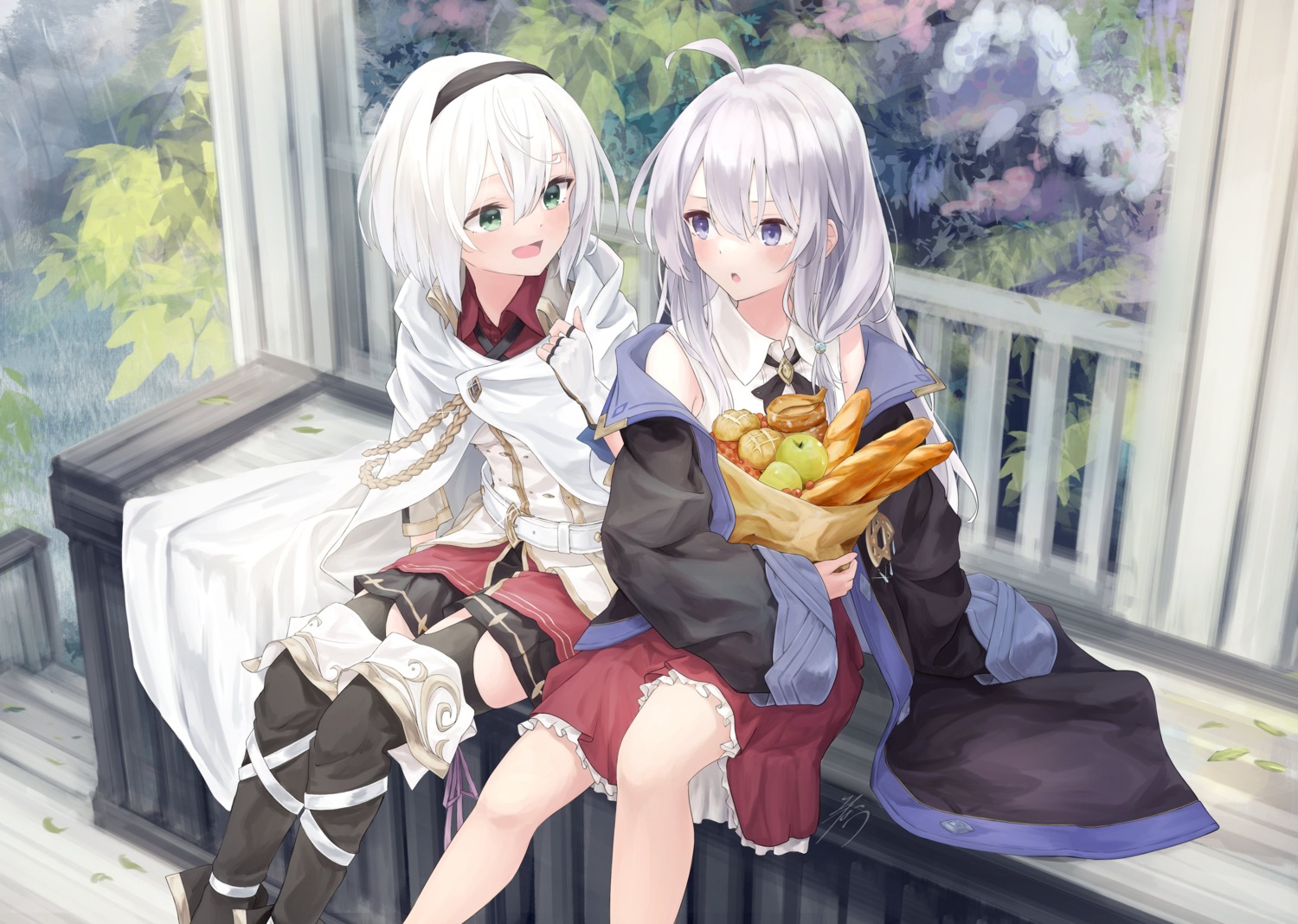 amnesia_(majotabi), elaina_(majotabi), majo_no_tabitabi, minau37, stockings, thighhighs