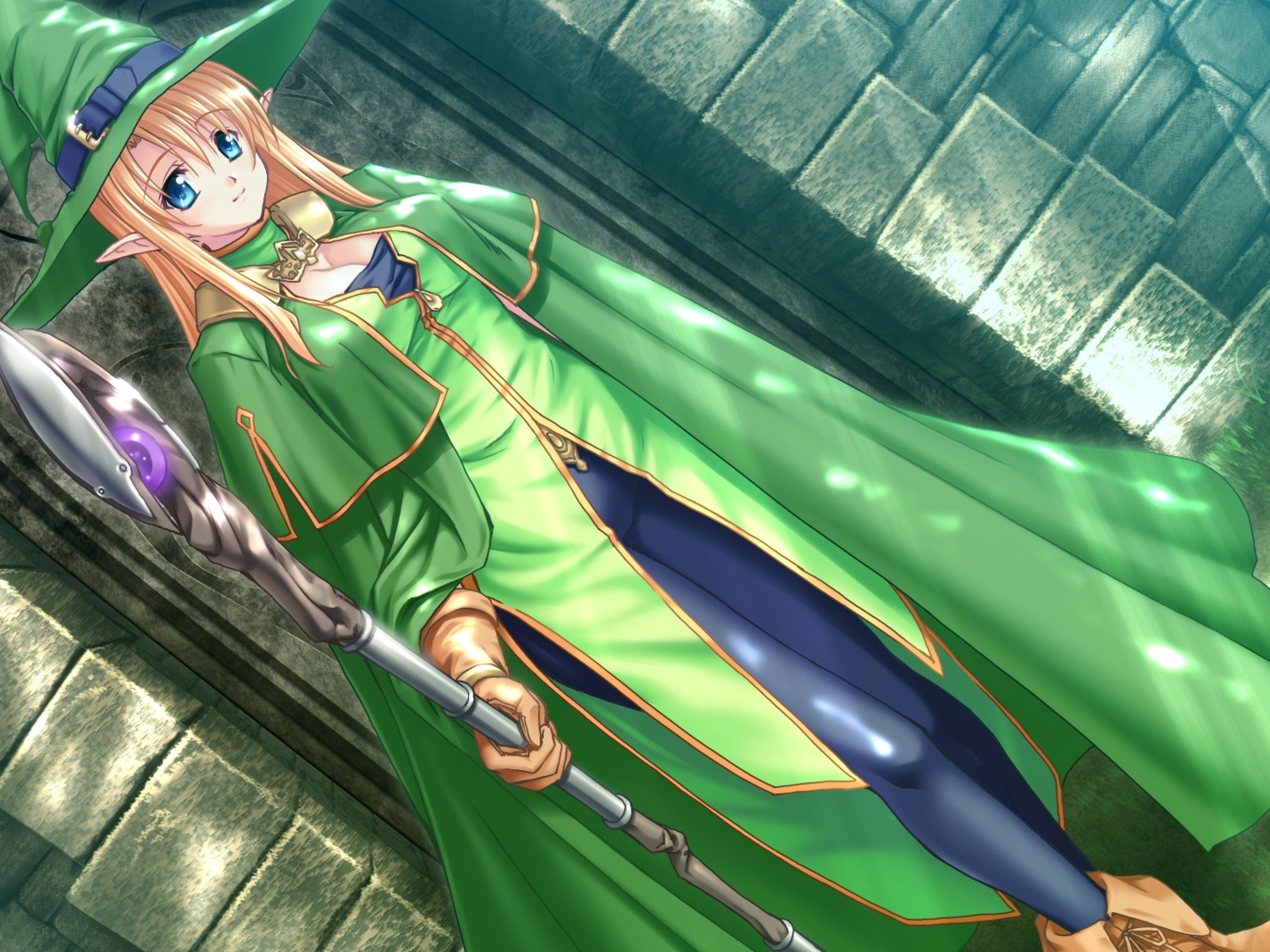 catwalk, cleavage, dress, elf, fata, kannatsuki_noboru, maou_to_odore!, maou_to_odore!_ii