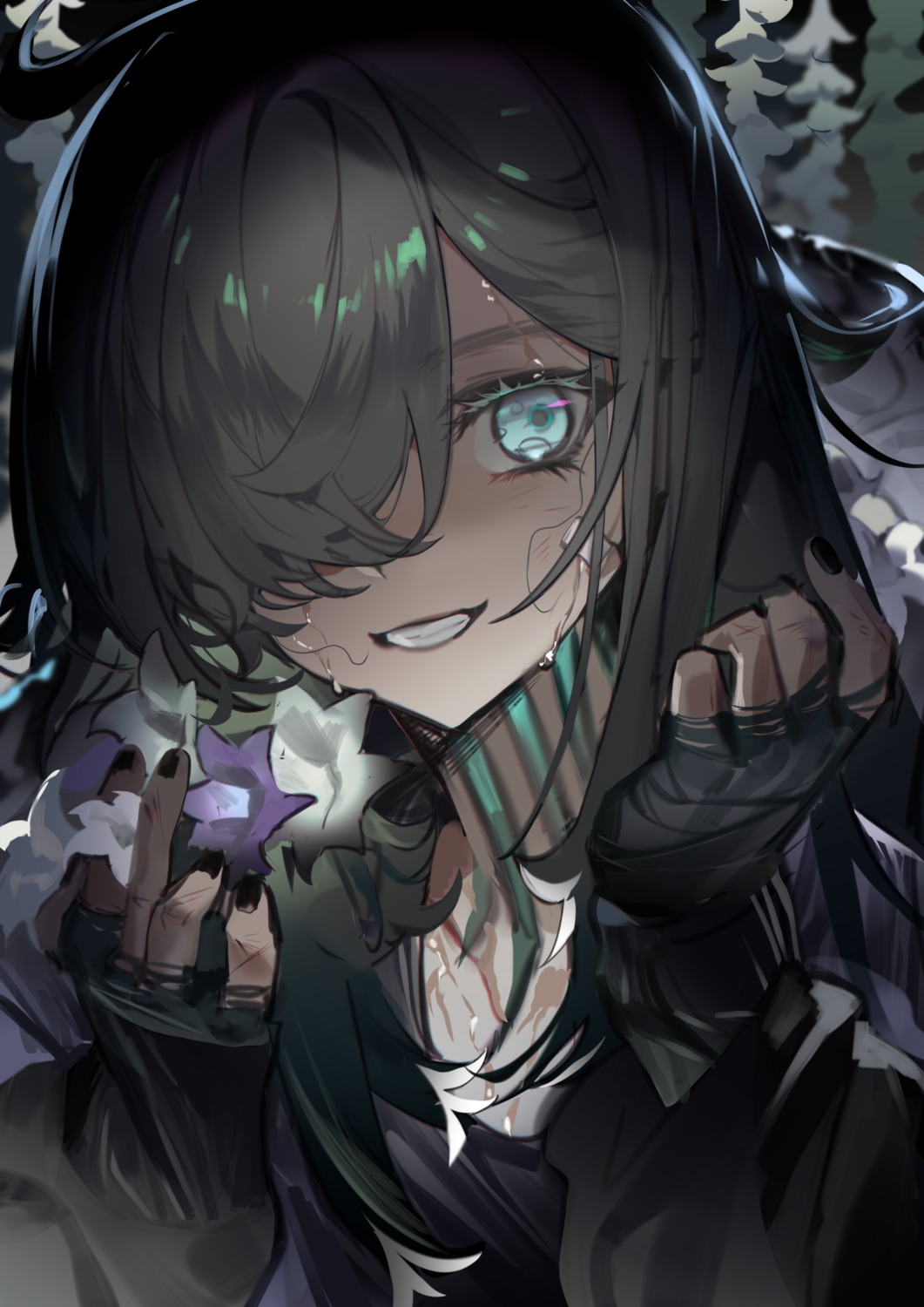 arknights, blood, flint_(arknights), shirentutu
