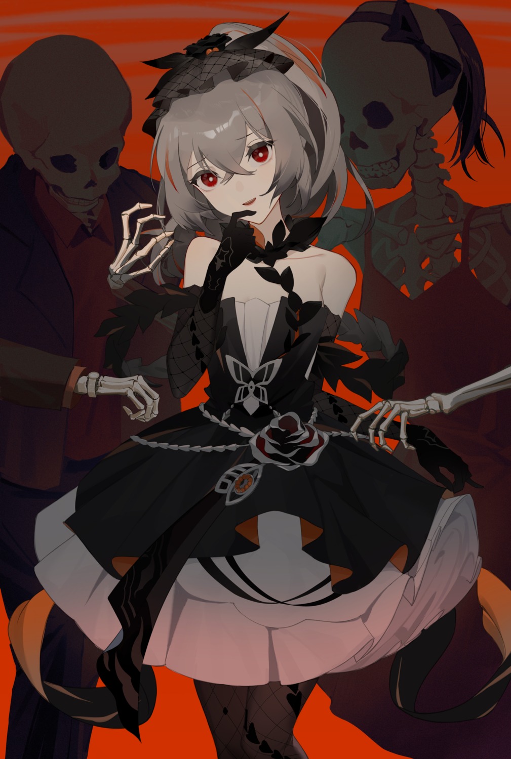 benghuai_xueyuan, bronya_zaychik, dress, gothic_lolita, honkai_impact, kuo_(kuo114514), lolita_fashion, monster