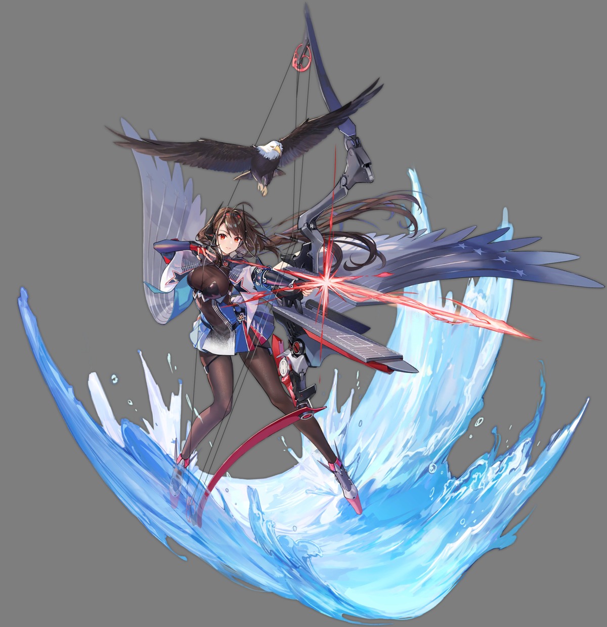 atdan, azur_lane, heels, independence_(azur_lane), pantyhose, transparent_png, uniform, weapon