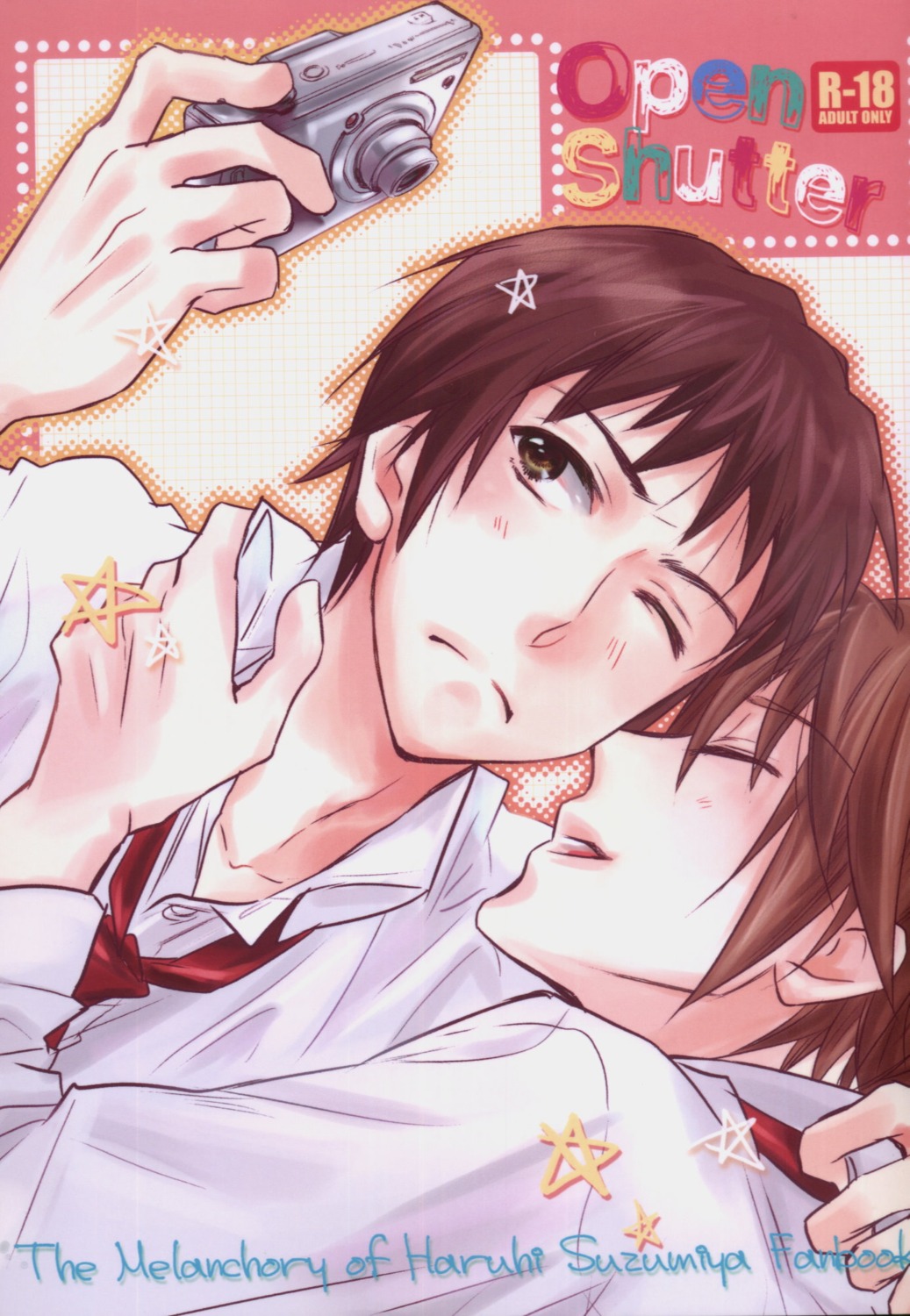 blue_sheets, koizumi_itsuki, kyon, male, scanning_artifacts, suzumiya_haruhi_no_yuuutsu, tagme_artist_translation, yaoi, 迷