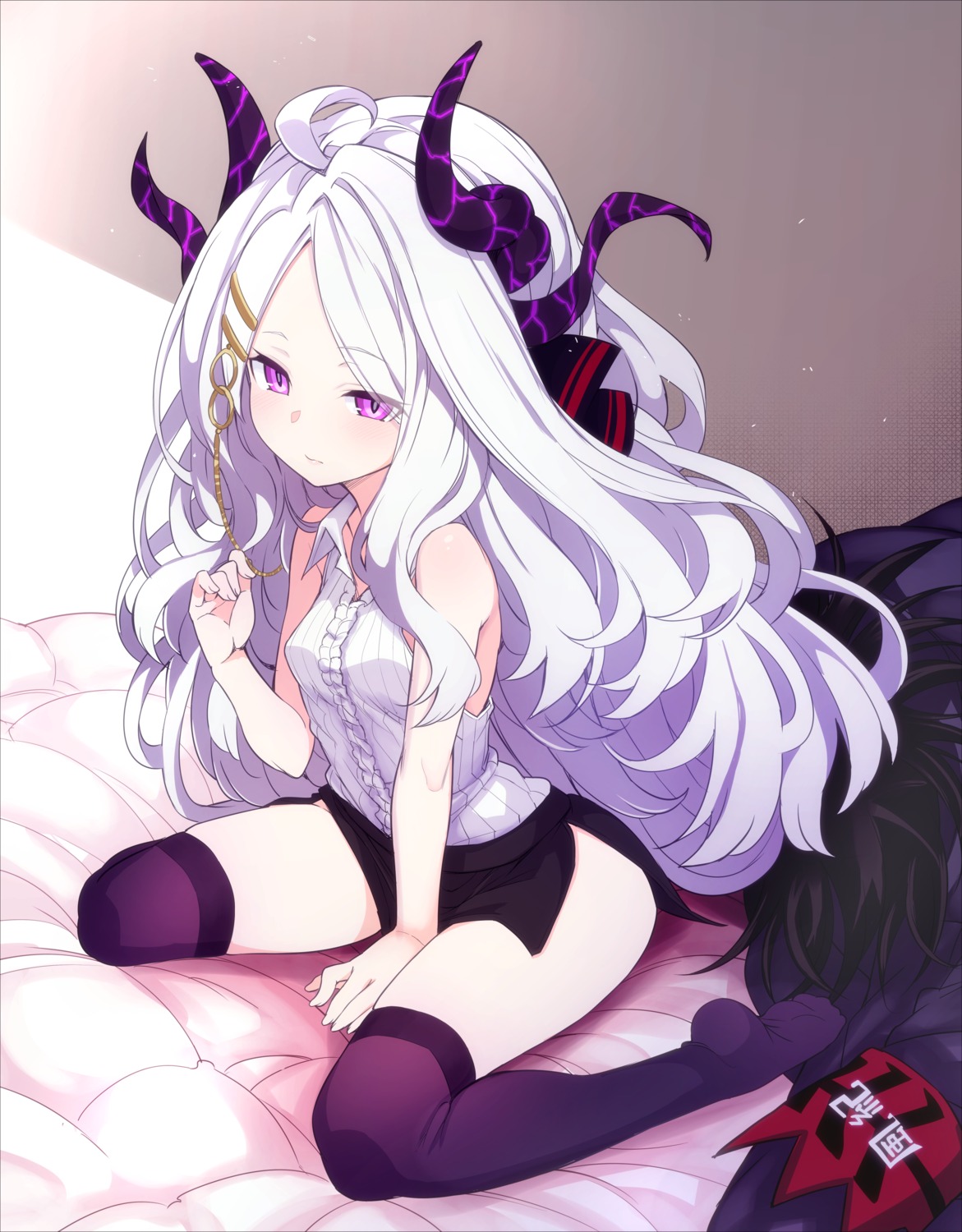 blue_archive, horns, sorasaki_hina, tatsuhiko, thighhighs
