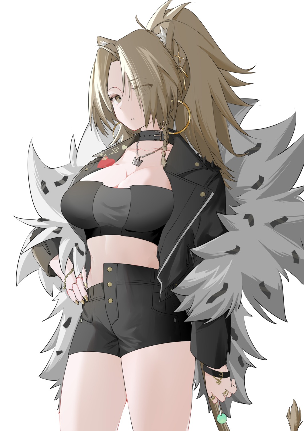 animal_ears, arknights, red_(aba02), siege_(arknights), tail