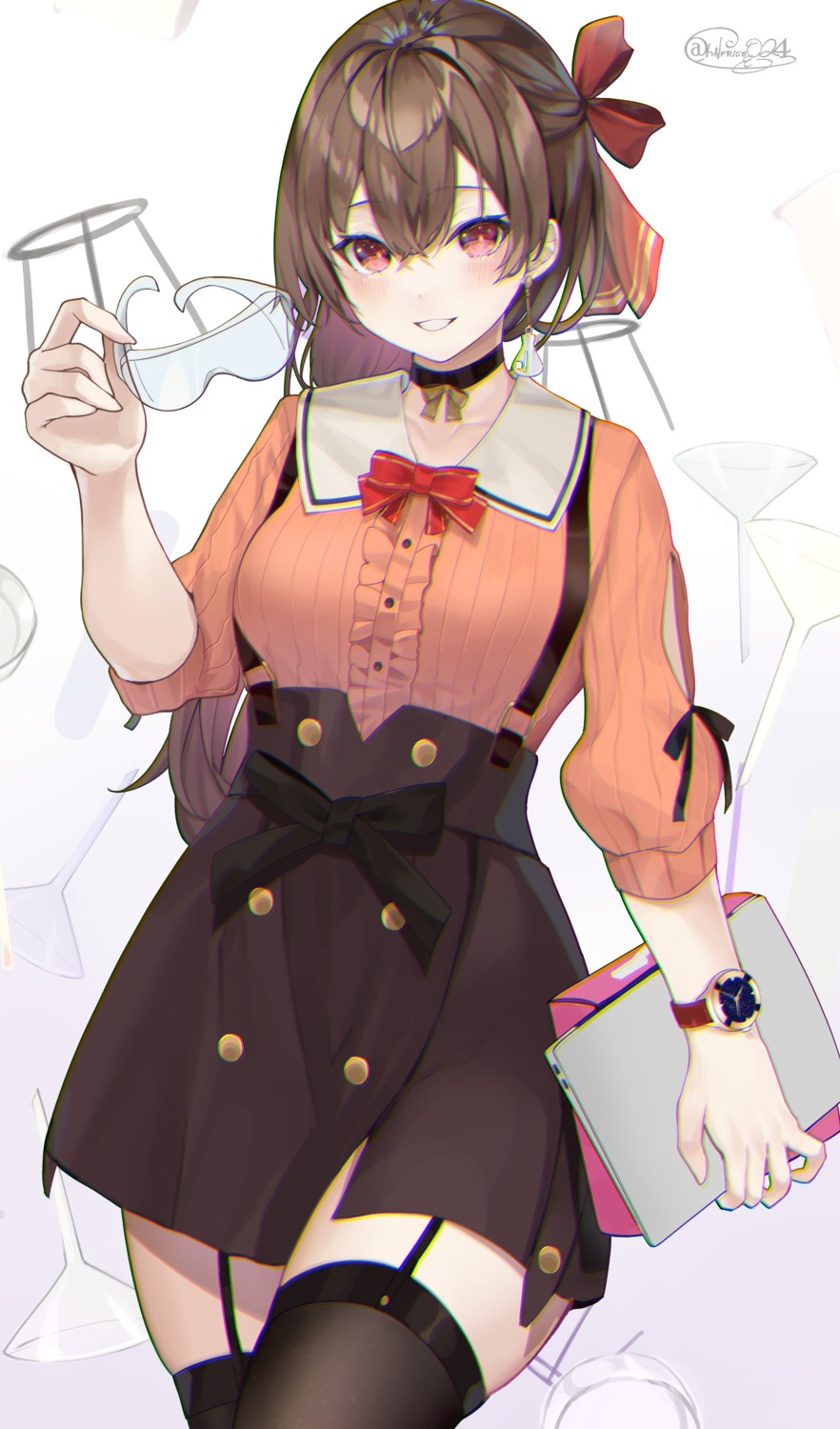 seifuku, shiina_aoi, stockings, sweater, thighhighs