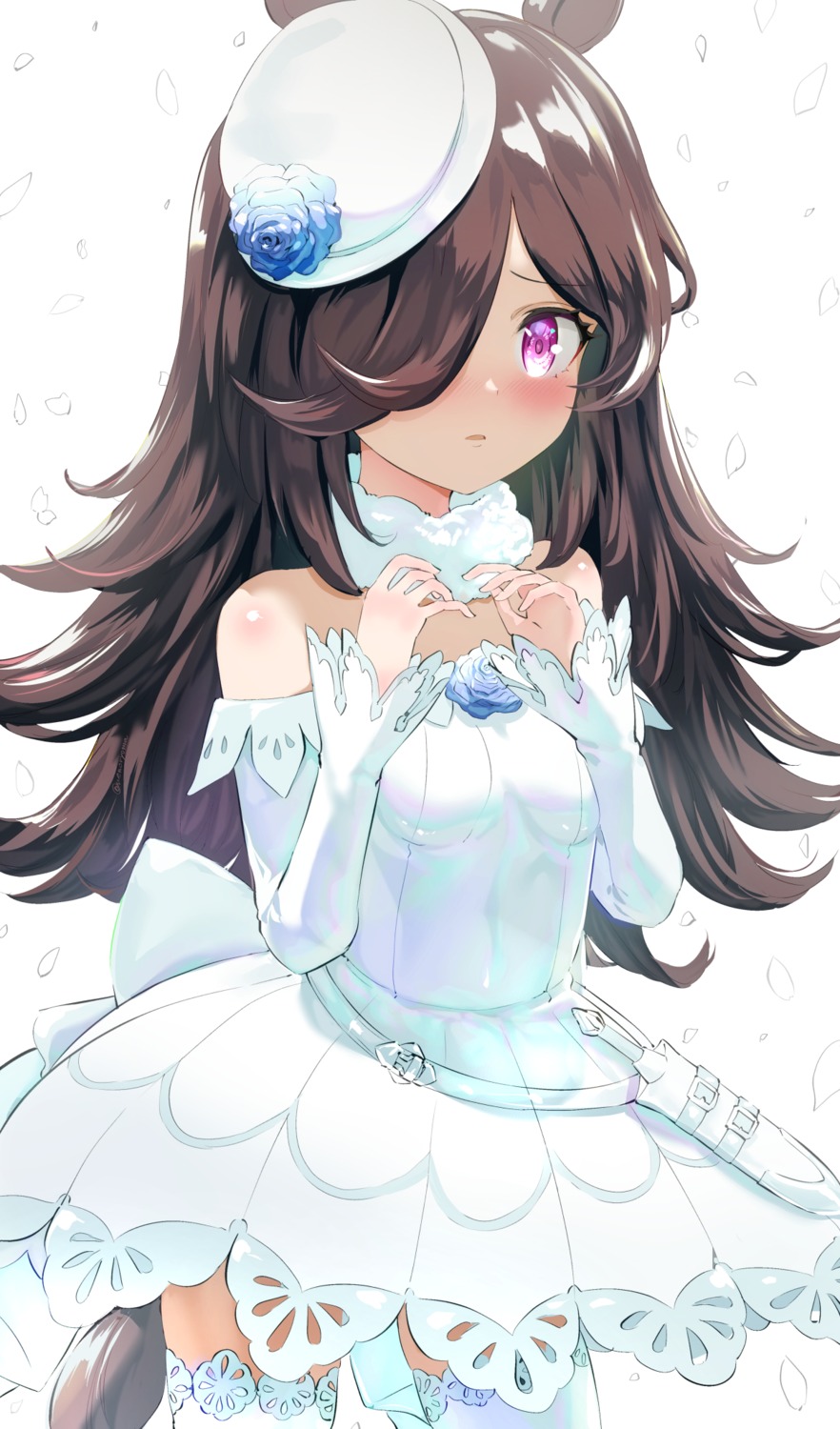 animal_ears, dress, rice_shower_(umamusume), tail, thighhighs, uenoryoma, uma_musume_pretty_derby