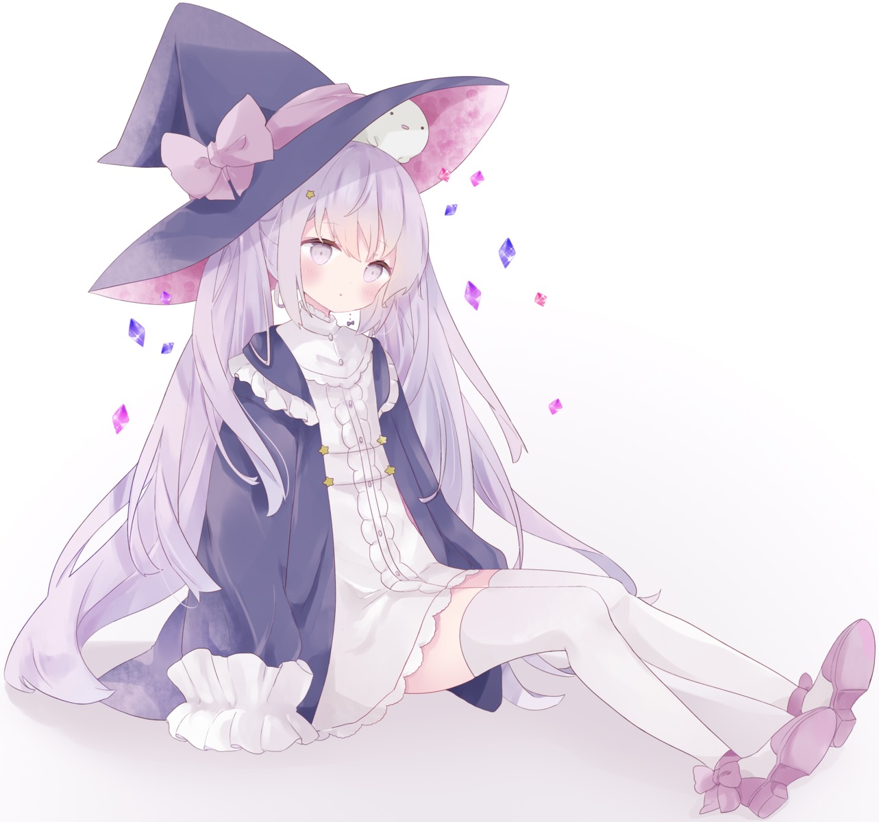 dress, skirt_lift, thighhighs, tsukiyo_(skymint), witch