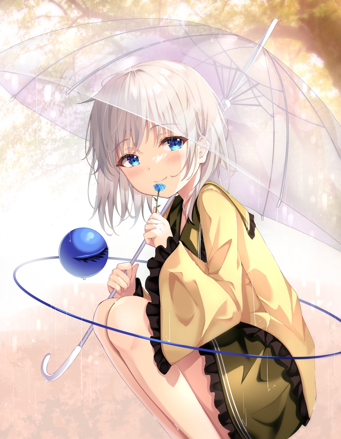 kofumi_(nxme5555), komeiji_koishi, skirt_lift, touhou, umbrella