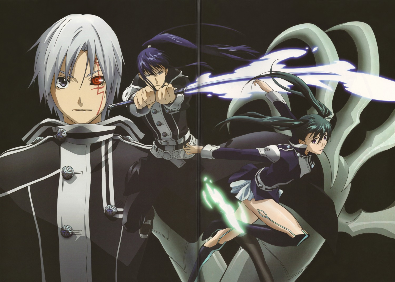 allen_walker, binding_discoloration, crease, d.gray-man, kanda_yu, sword, tagme