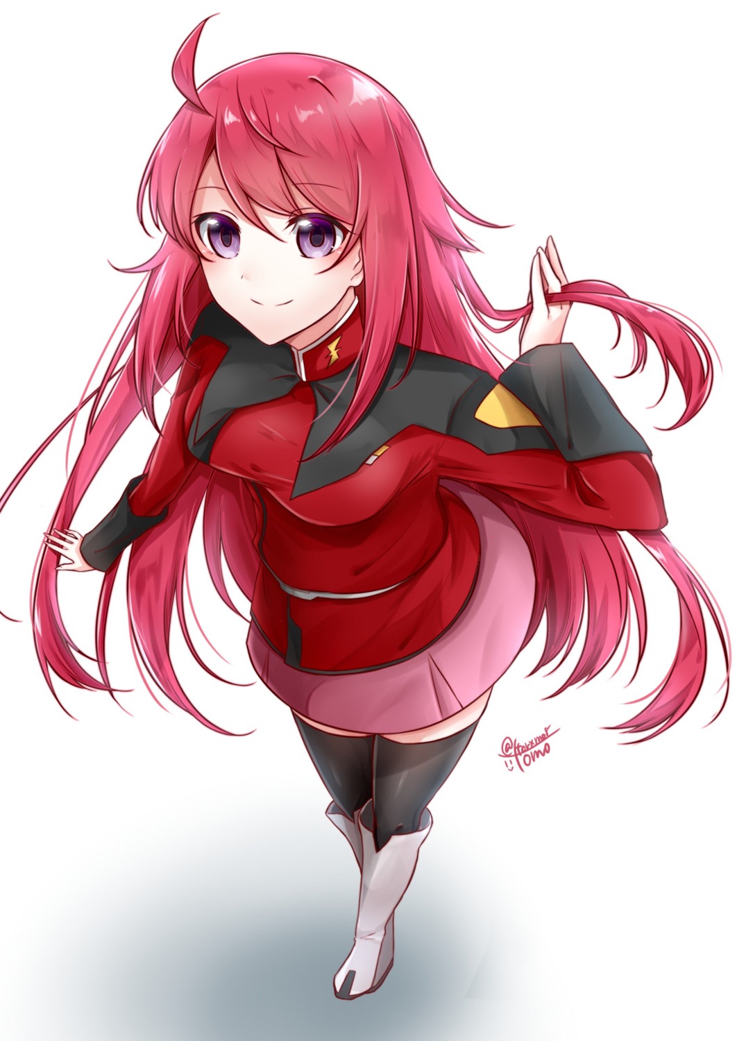 gundam, gundam_seed, gundam_seed_destiny, lunamaria_hawke, thighhighs, tomoka_notsu, uniform