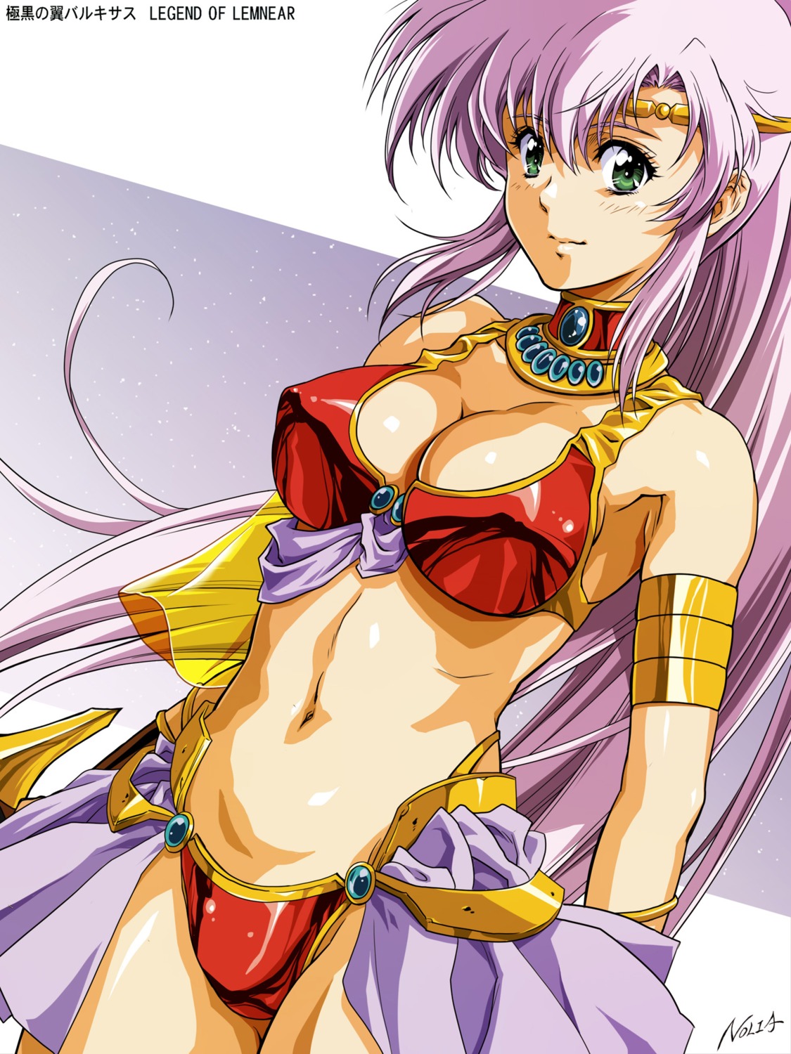 armor, bikini_armor, cleavage, erect_nipples, legend_of_lemnear, lemnear, nolia, sword