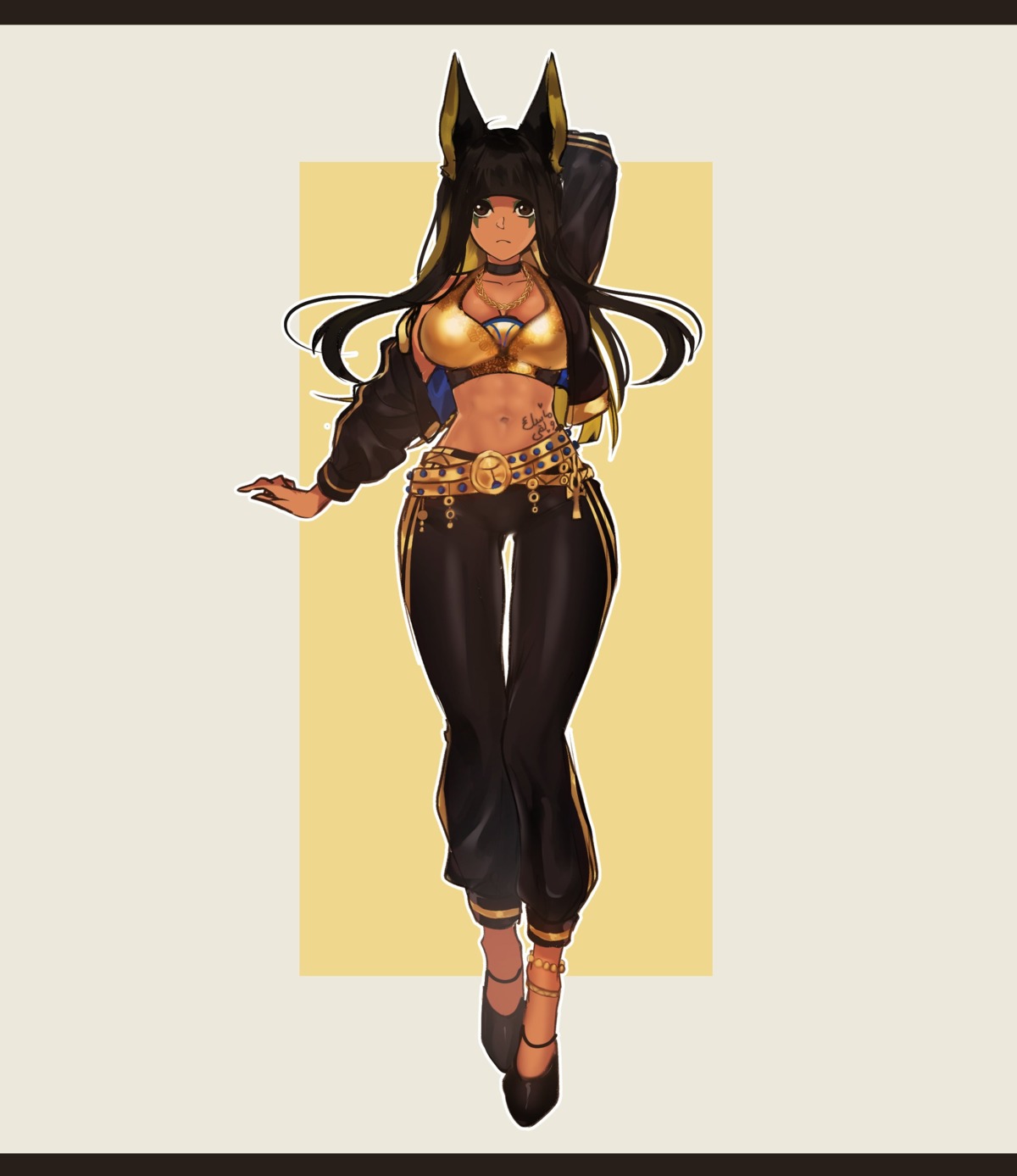 animal_ears, anput, blaade, tattoo
