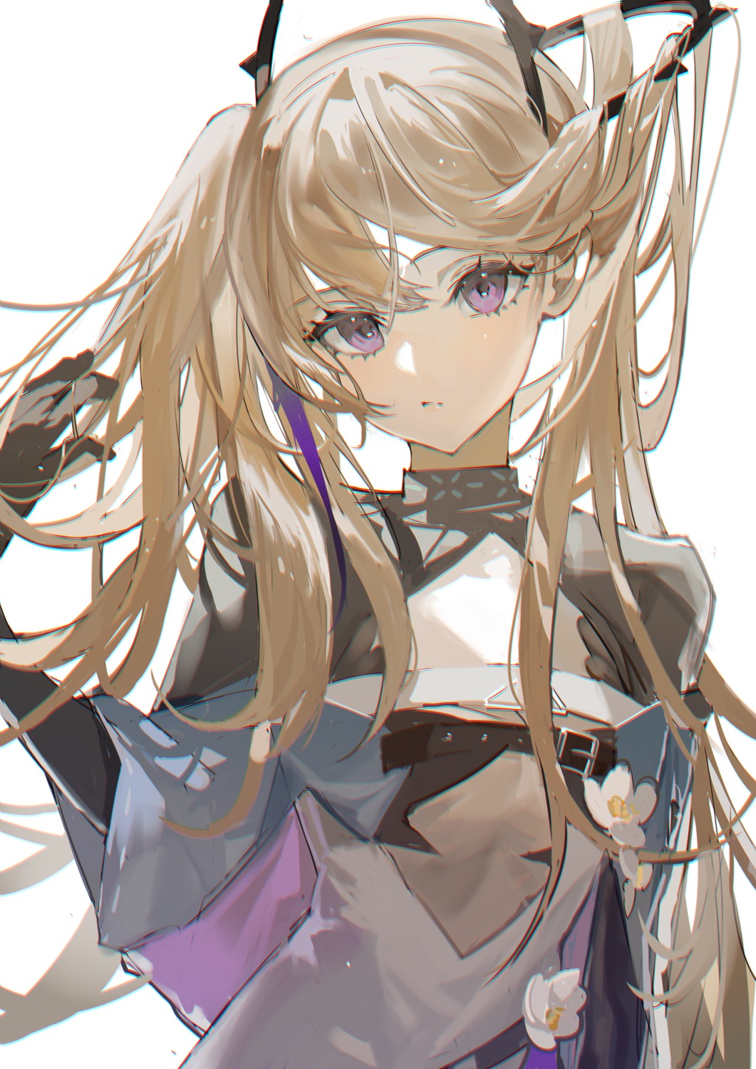 arknights, indigo_(arknights), ka_shou_yu_jiu, no_bra