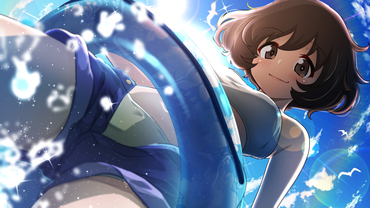 akiyama_yukari, bikini, excel_(shena), girls_und_panzer, swimsuits, wallpaper